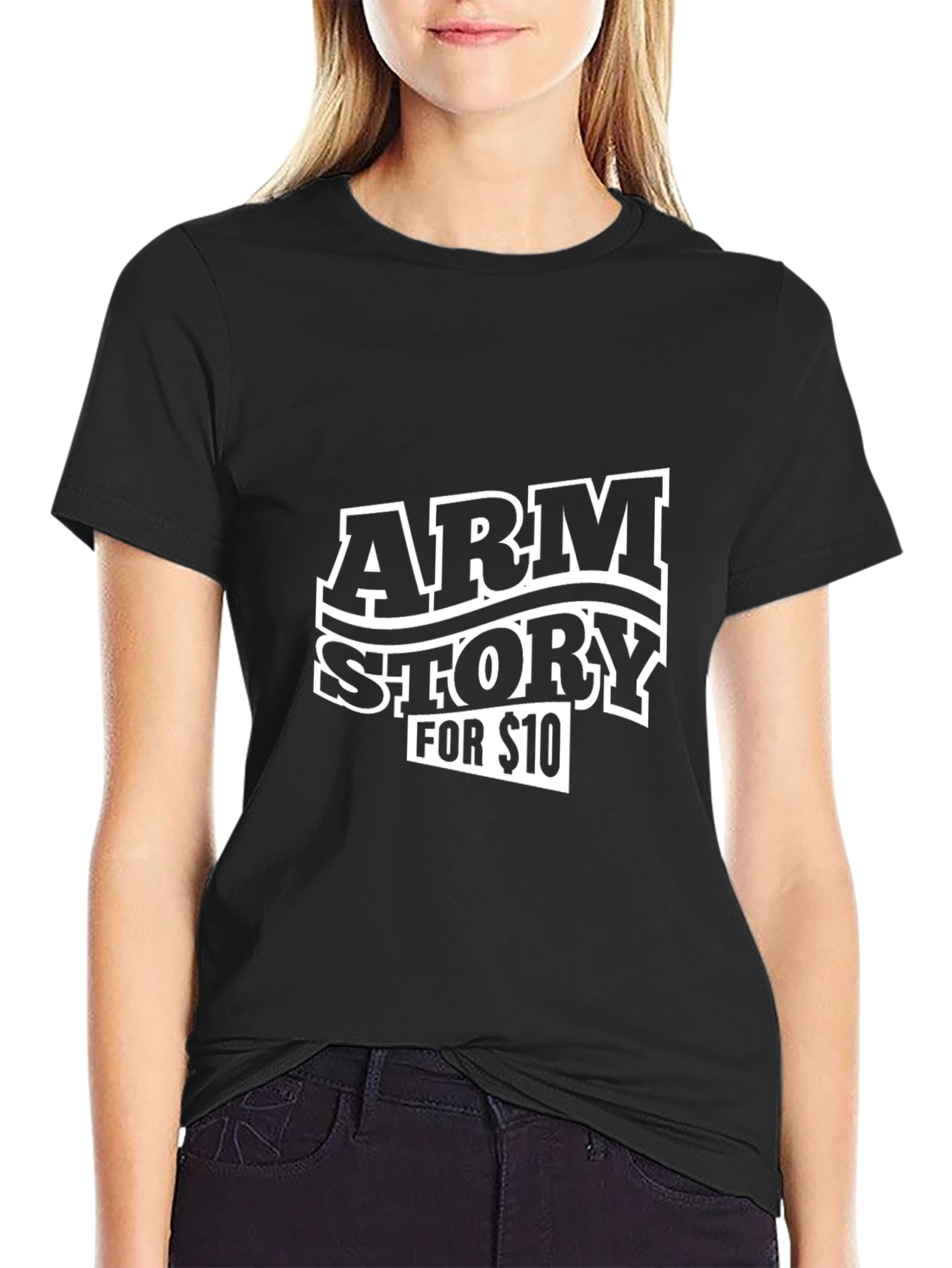 Arm Story T-Shirt - Black Graphic Tee