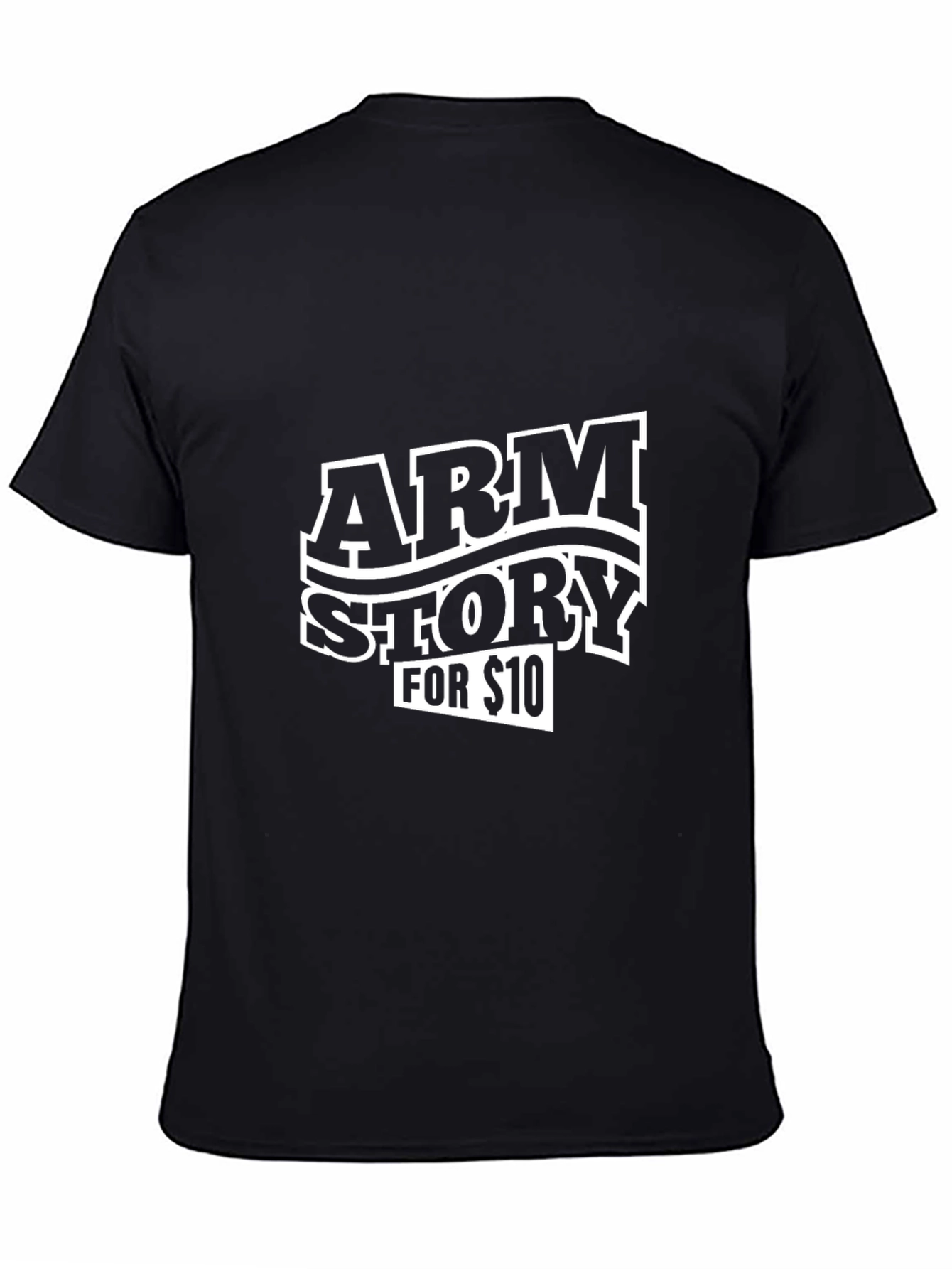 Arm Story T-Shirt - Black Graphic Tee