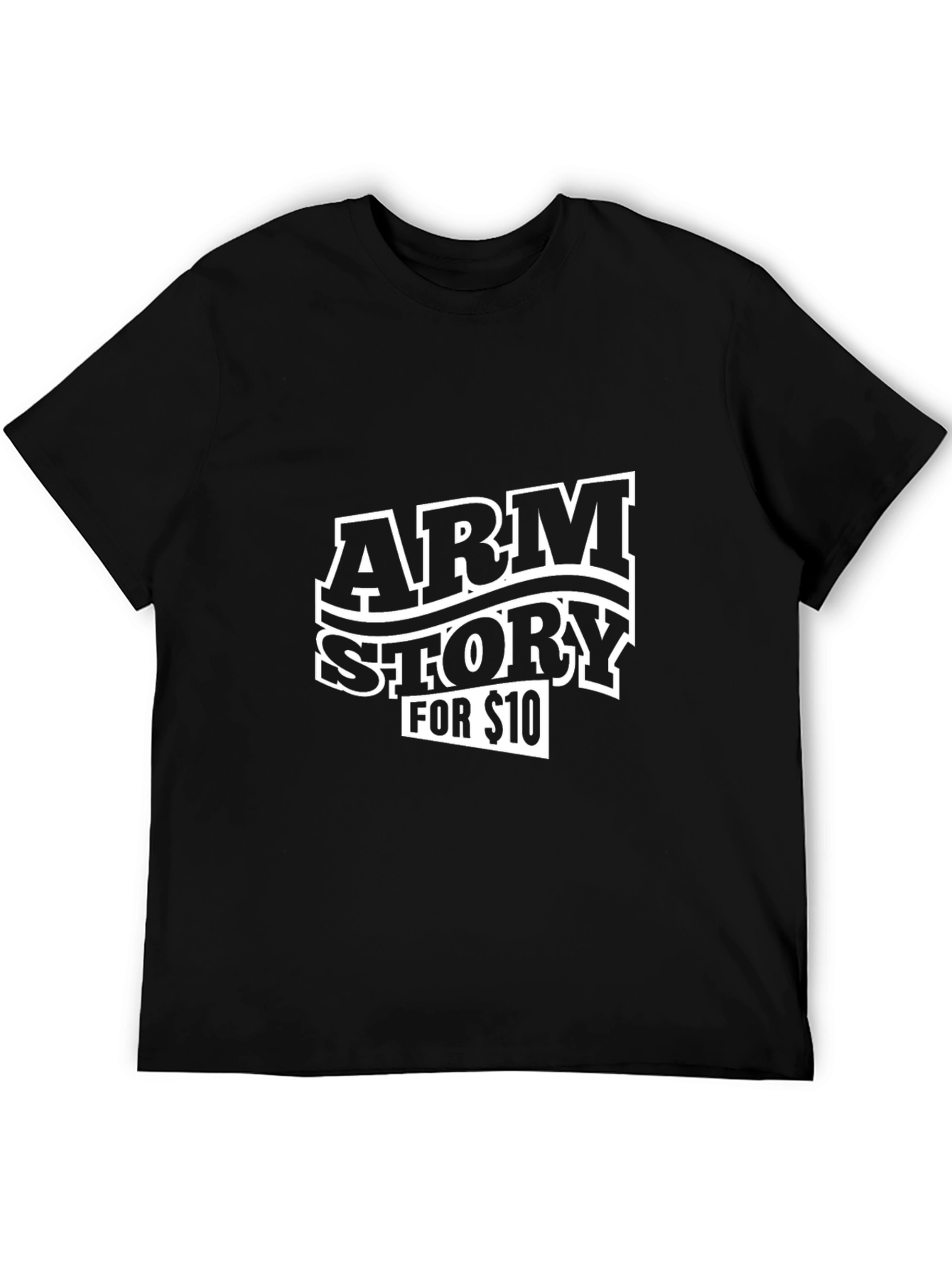 Arm Story T-Shirt - Black Graphic Tee