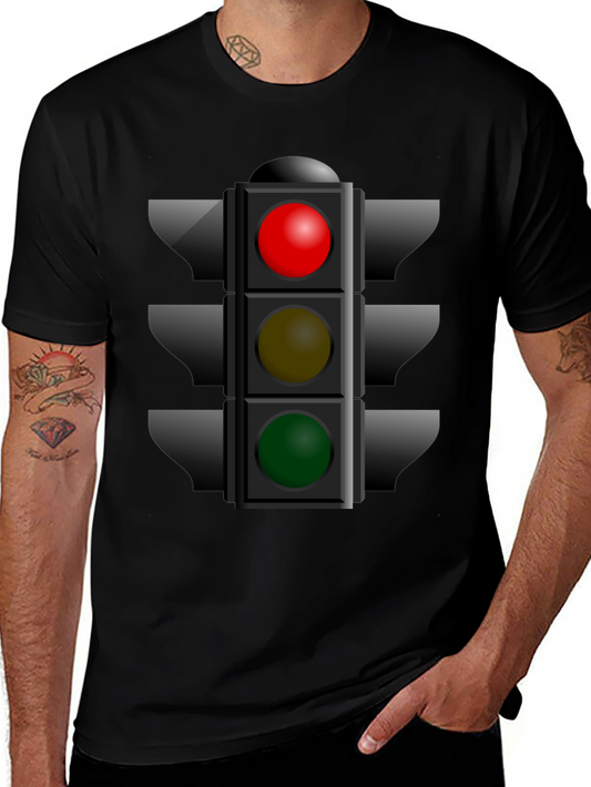 Traffic Light Graphic Tee - Novelty T-Shirt