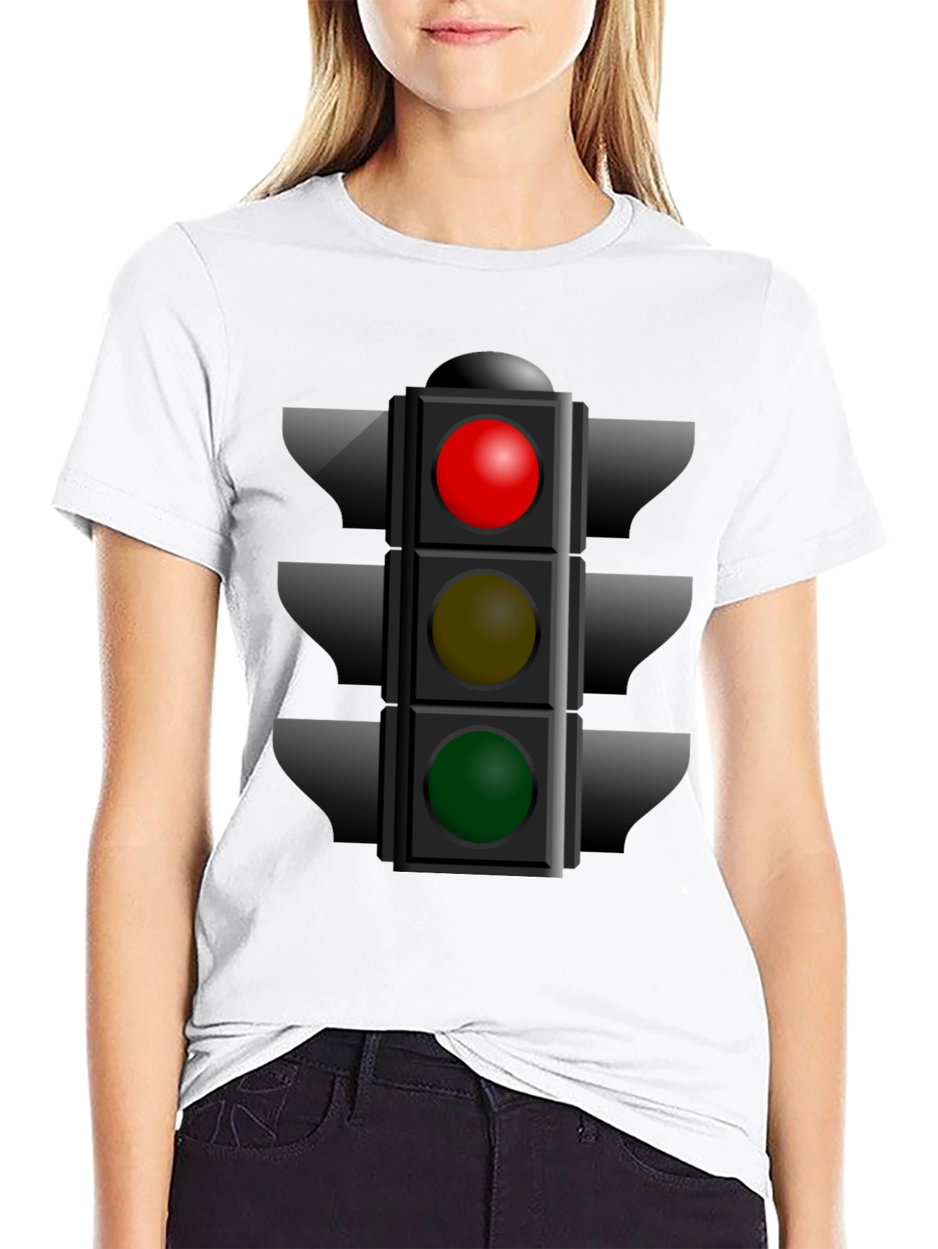Traffic Light Graphic Tee - Novelty T-Shirt