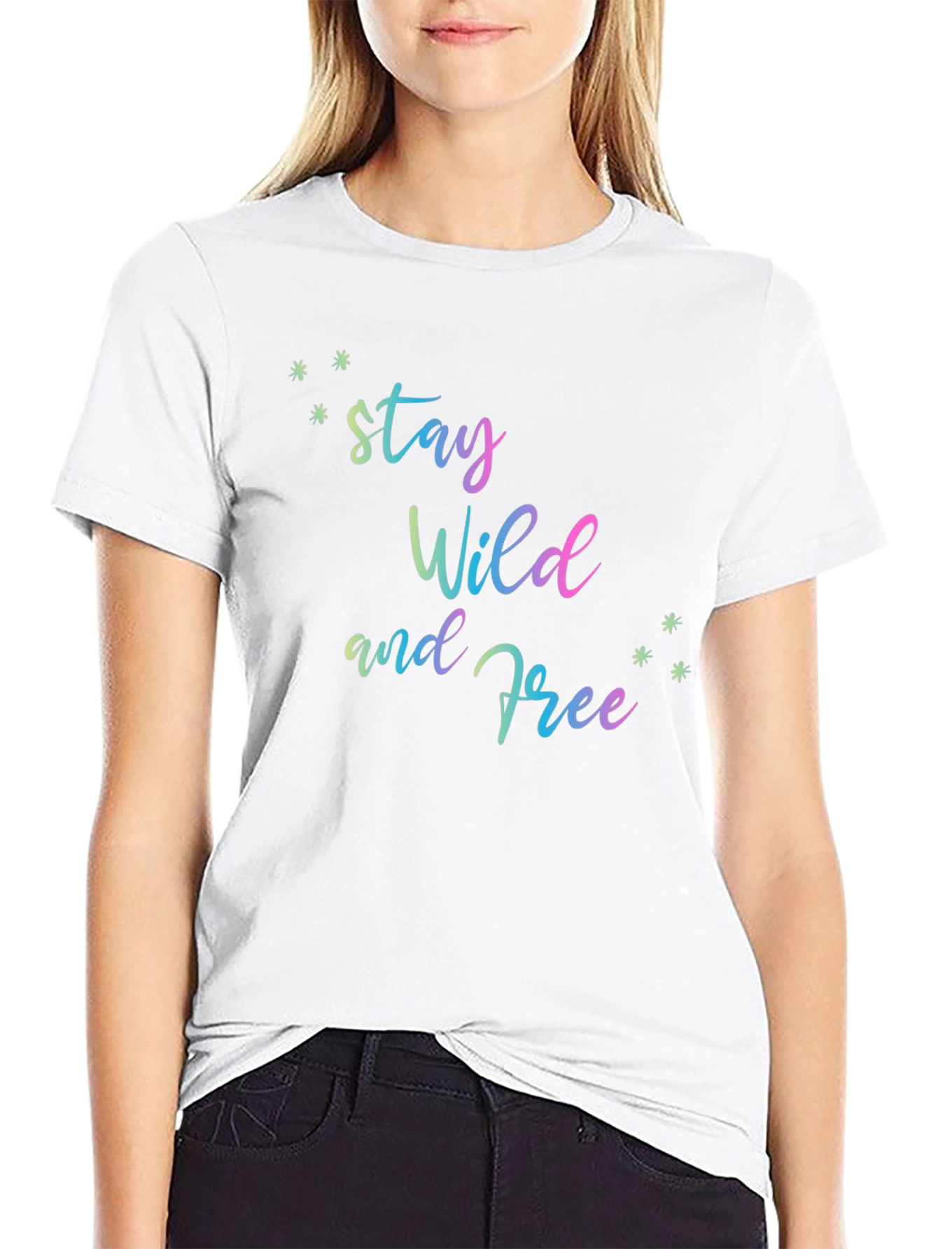 Stay Wild and Free Black T-Shirt