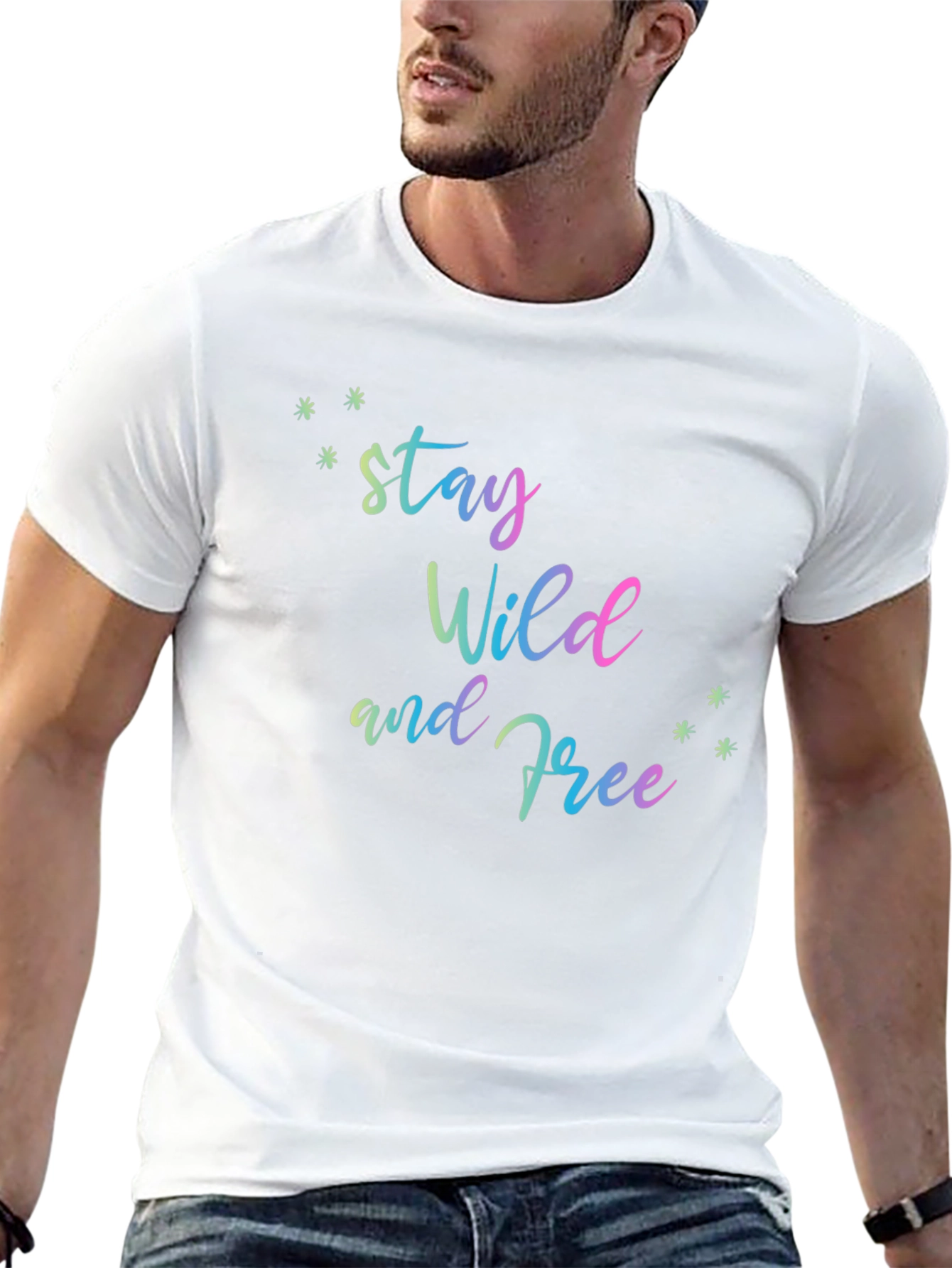 Stay Wild and Free Black T-Shirt