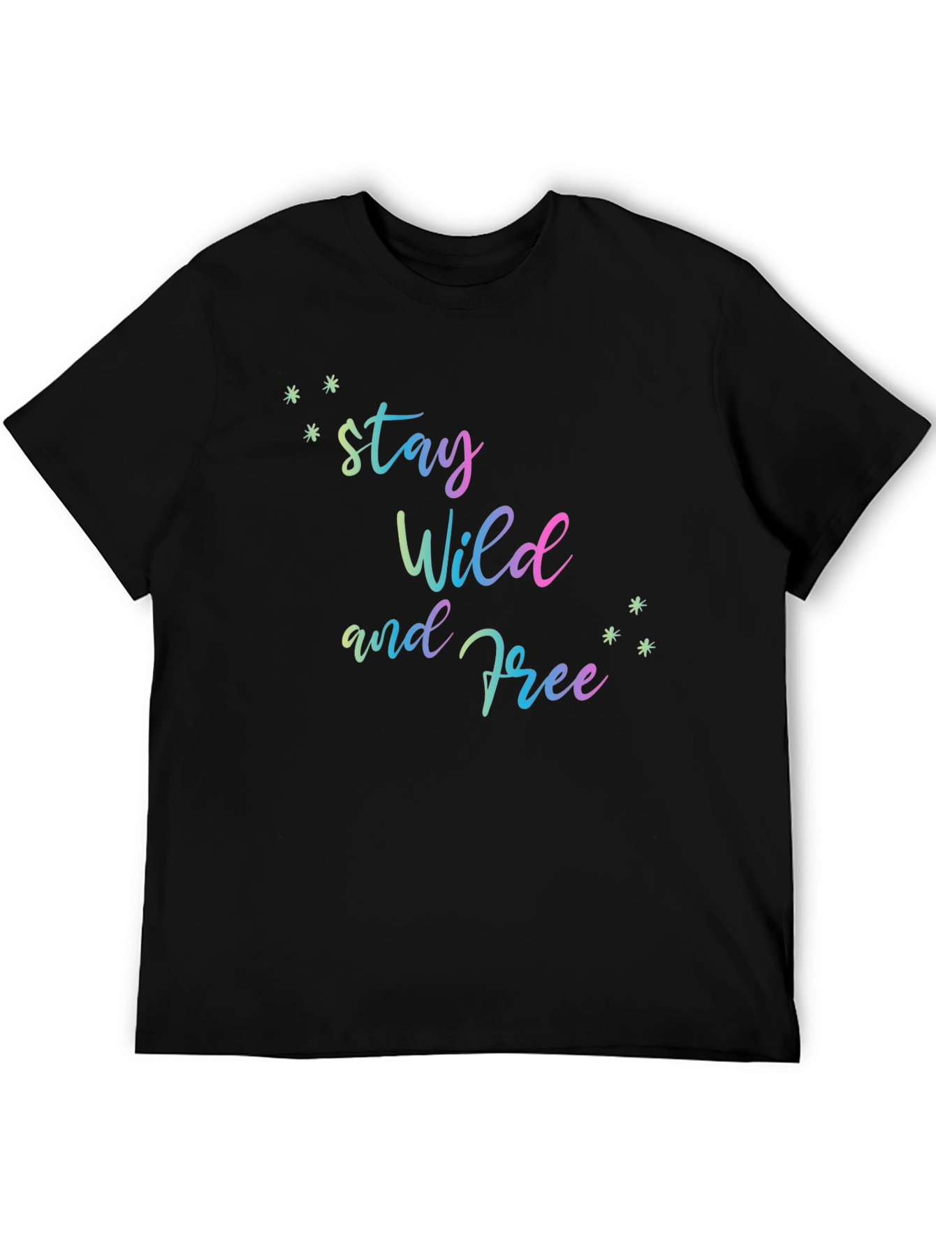 Stay Wild and Free Black T-Shirt