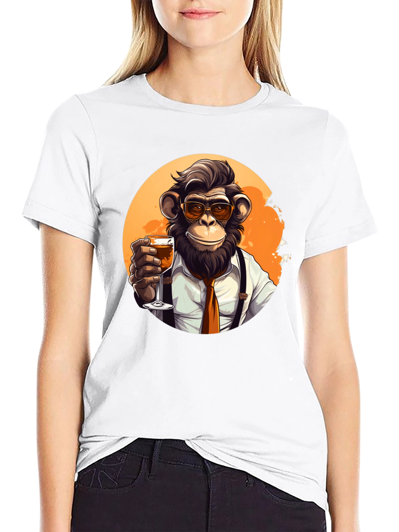 Dapper Monkey Black T-Shirt