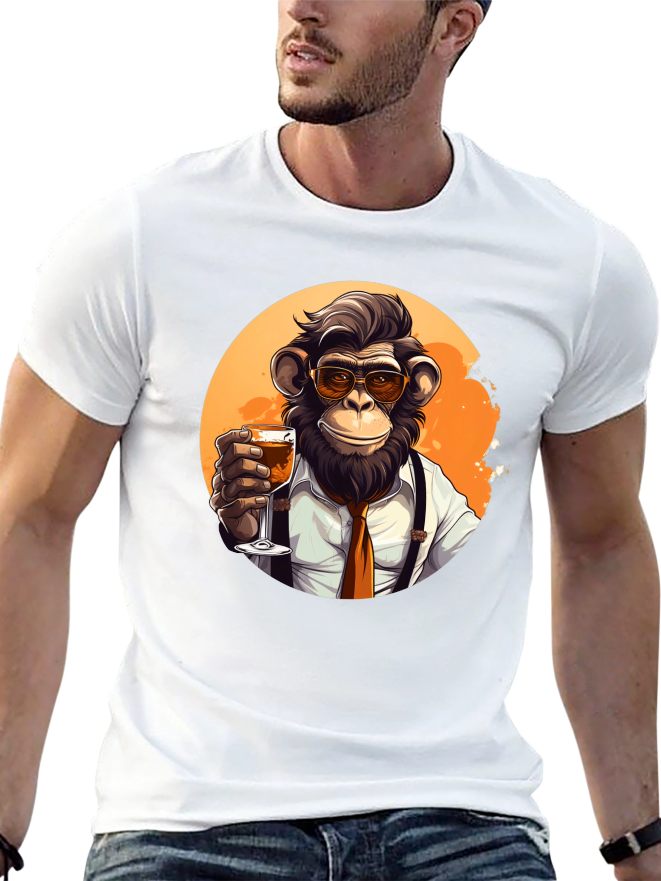 Dapper Monkey Black T-Shirt