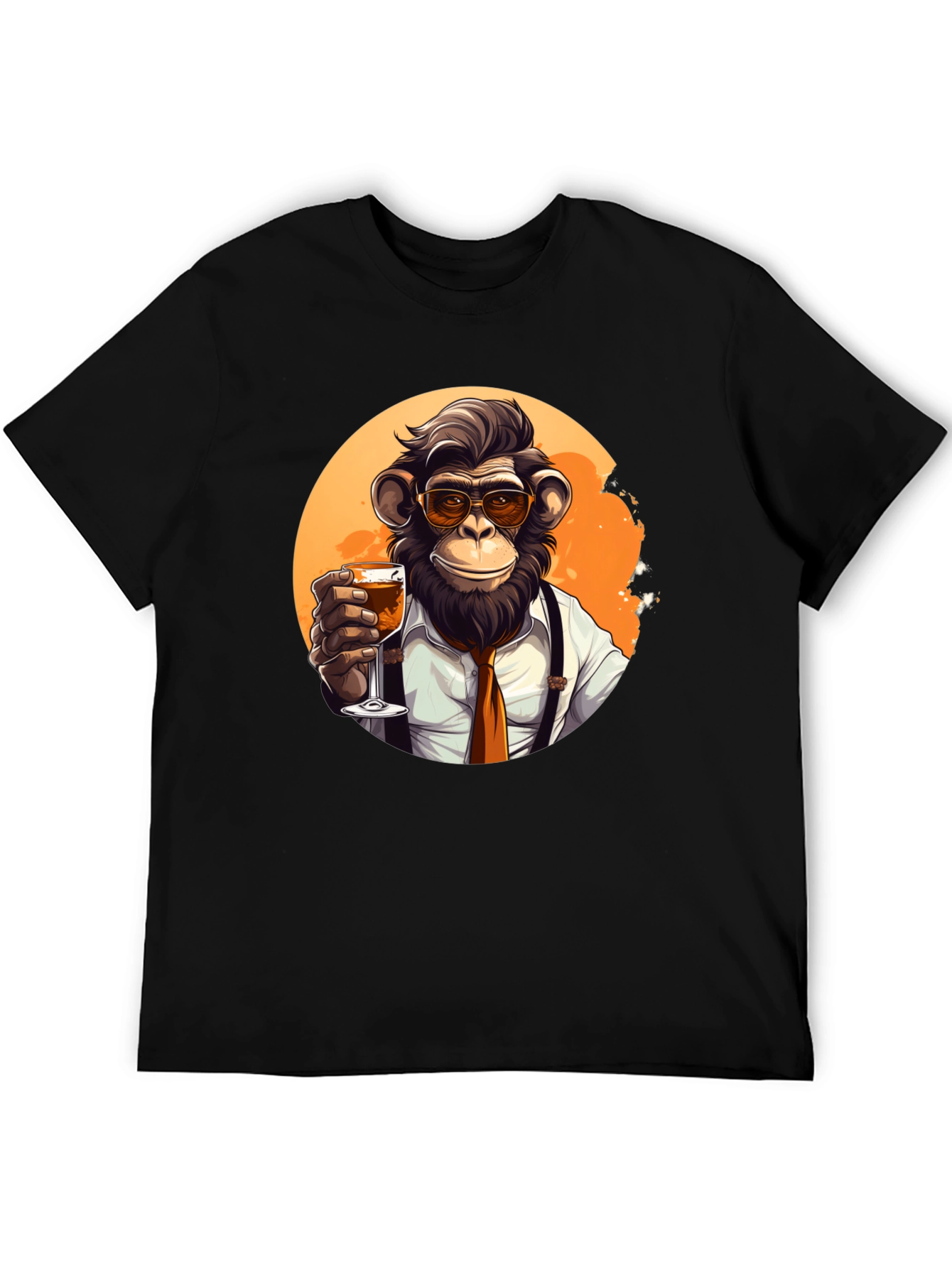 Dapper Monkey Black T-Shirt