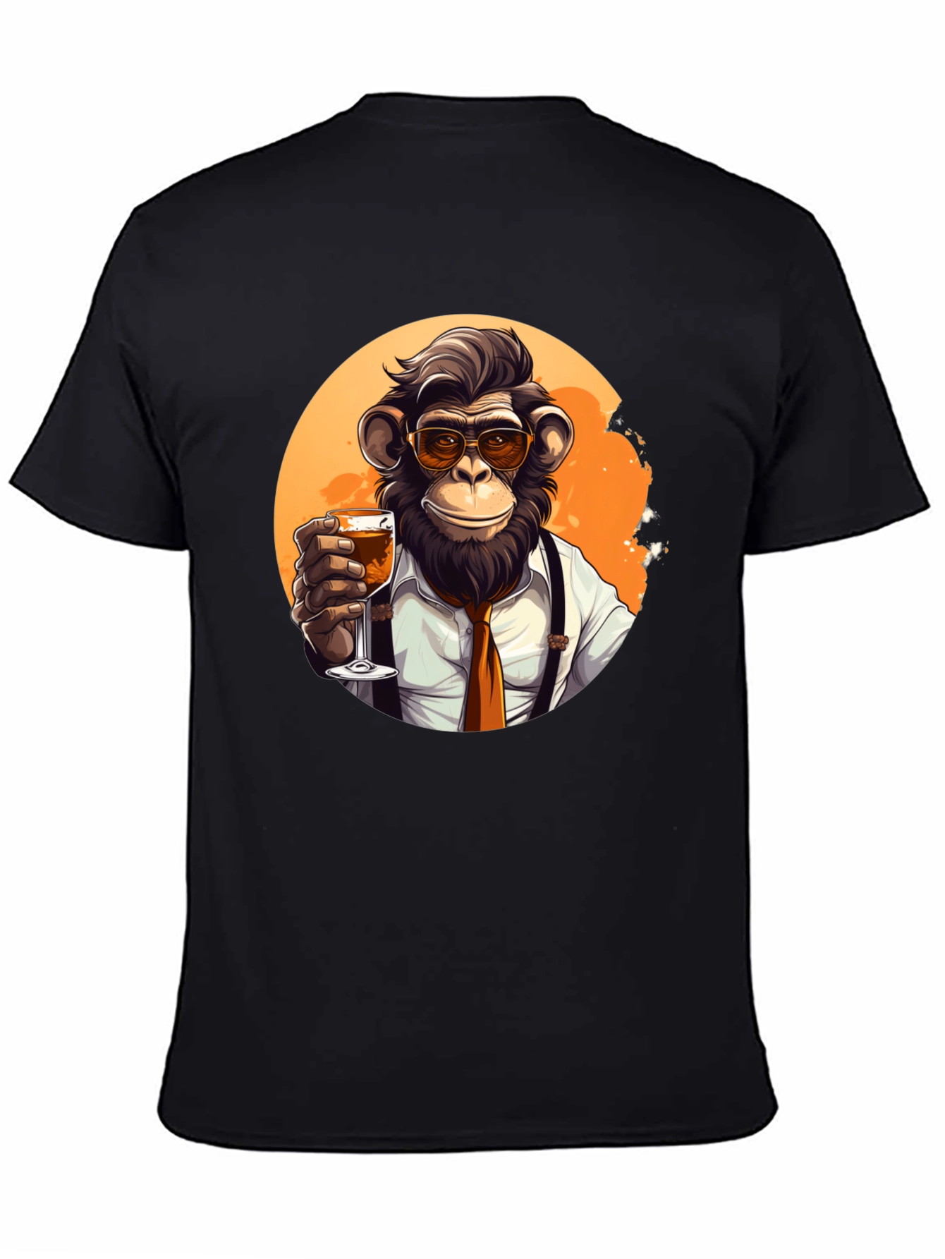 Dapper Monkey Black T-Shirt