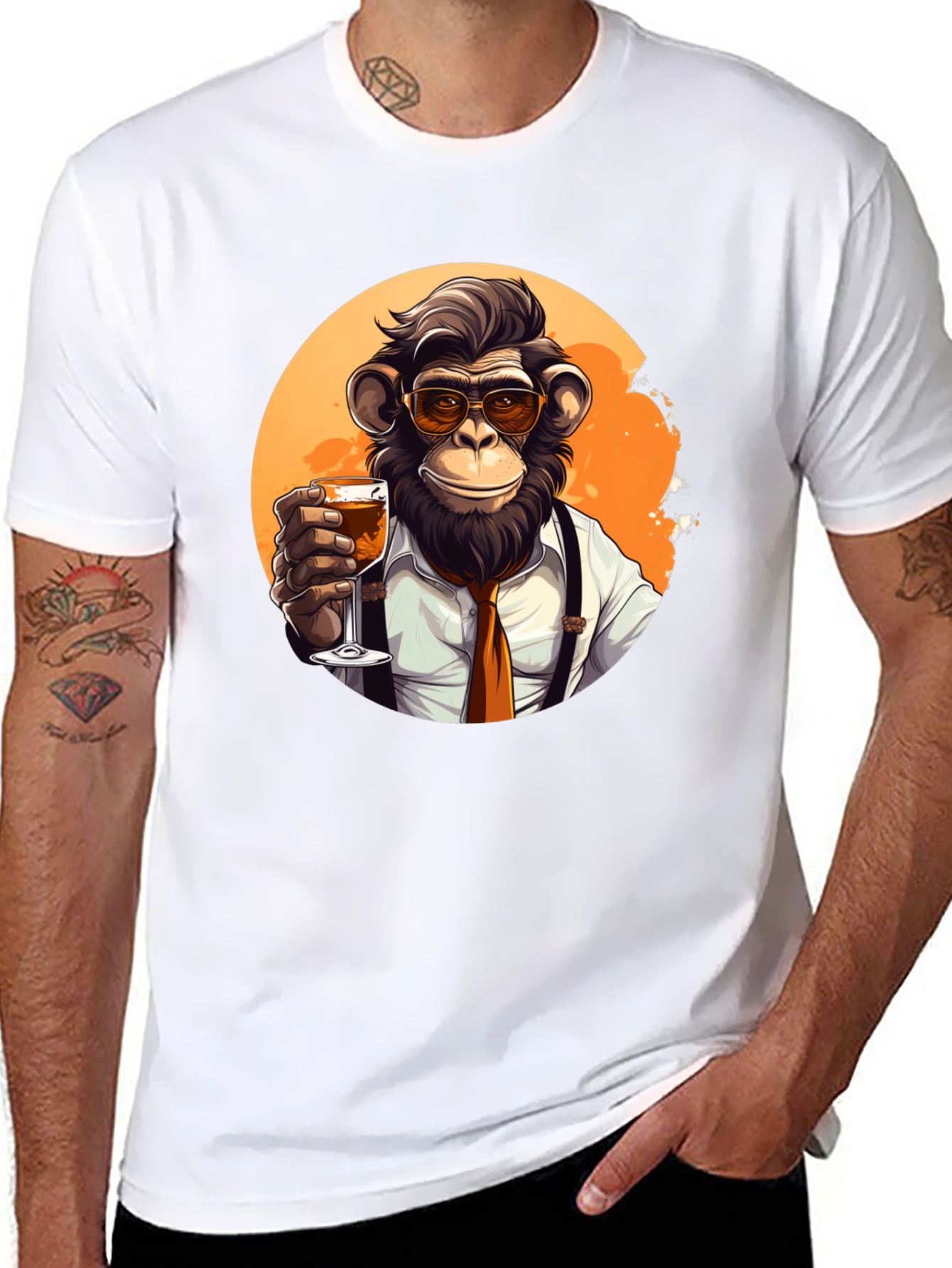 Dapper Monkey Black T-Shirt