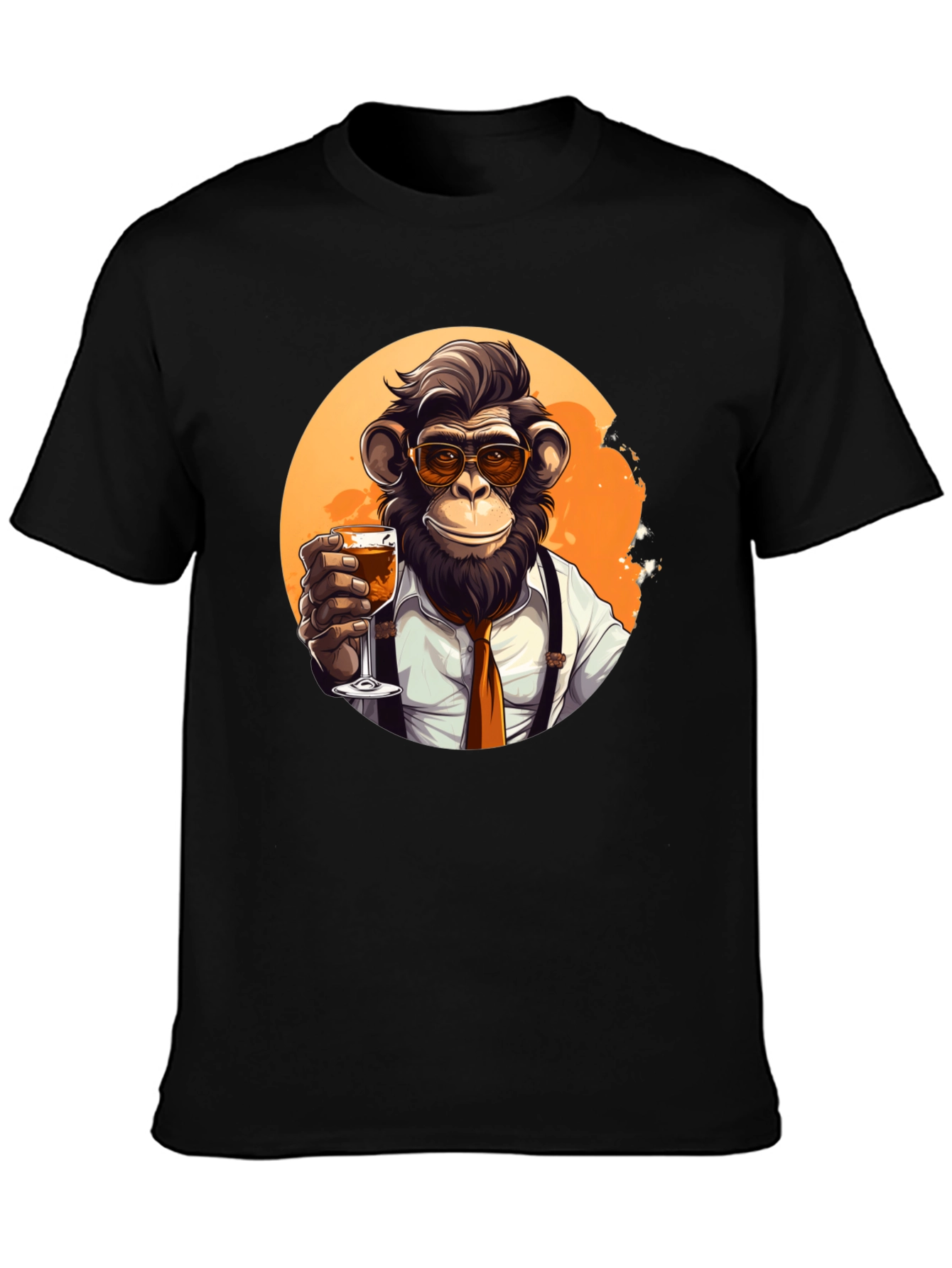 Dapper Monkey Black T-Shirt