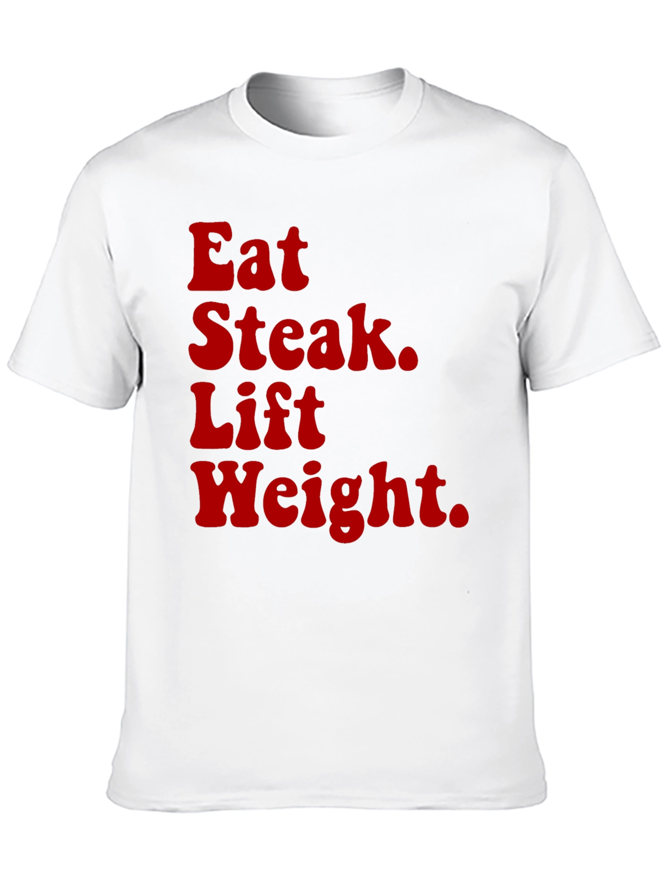 Eat Steak Lift Weight Black Graphic Tee