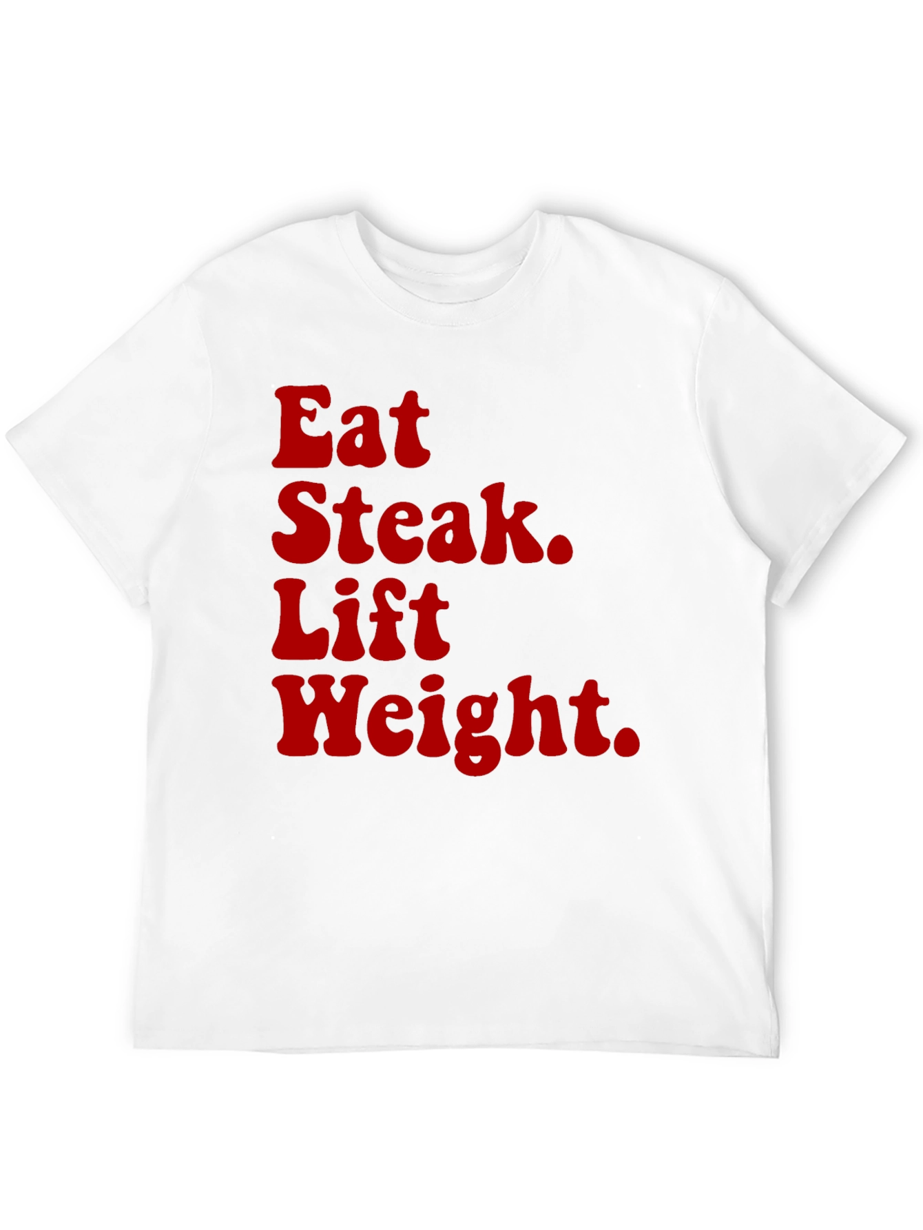 Eat Steak Lift Weight Black Graphic Tee