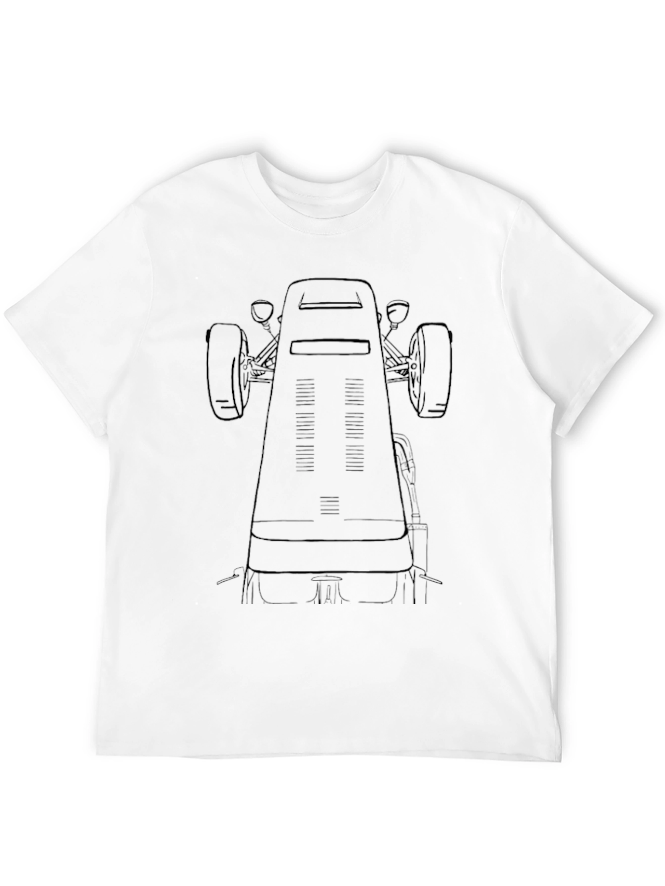 Black Car Sketch T-Shirt: Stylish Automotive Apparel