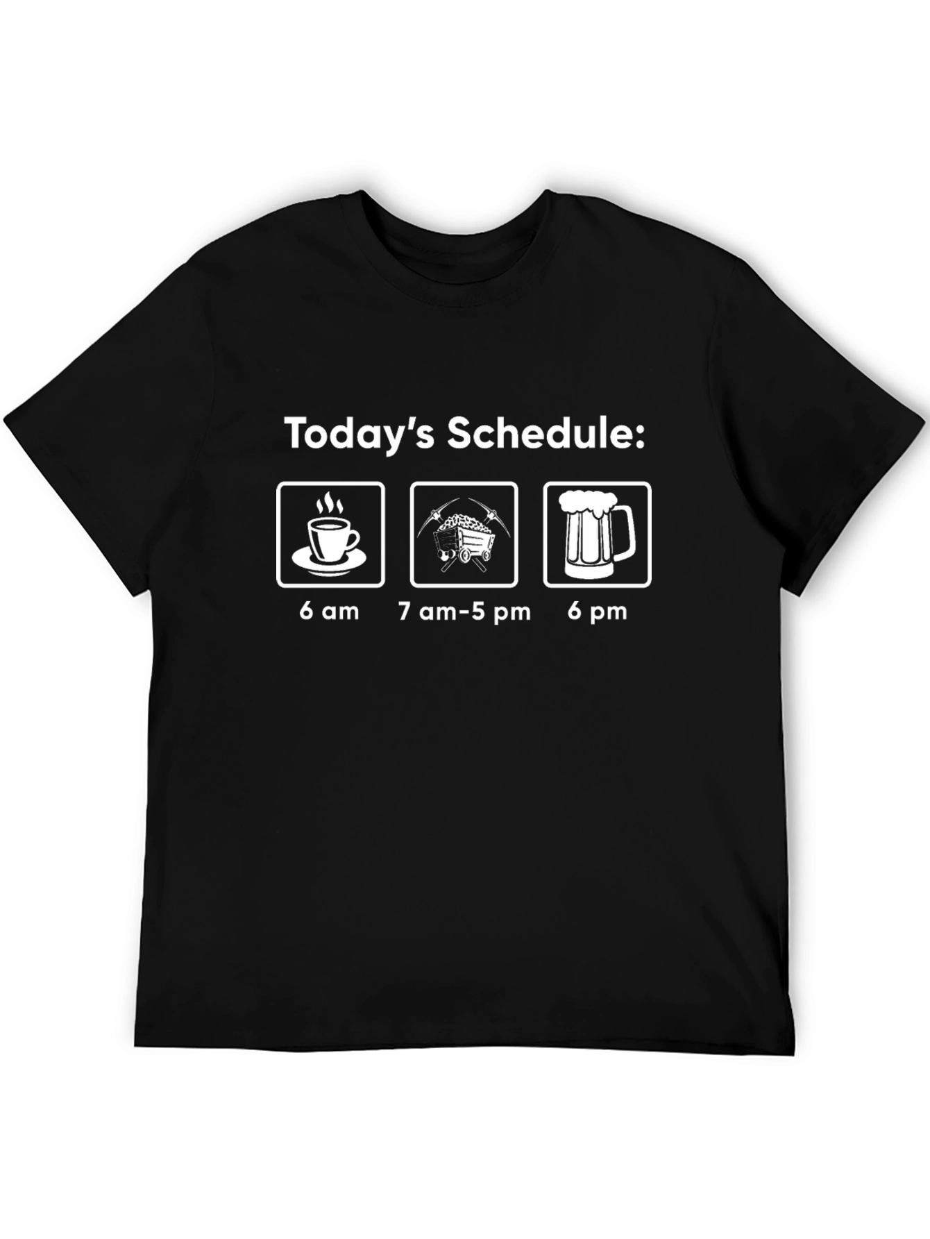 Funny Todays Schedule T-Shirt - Coffee Fishing Beer
