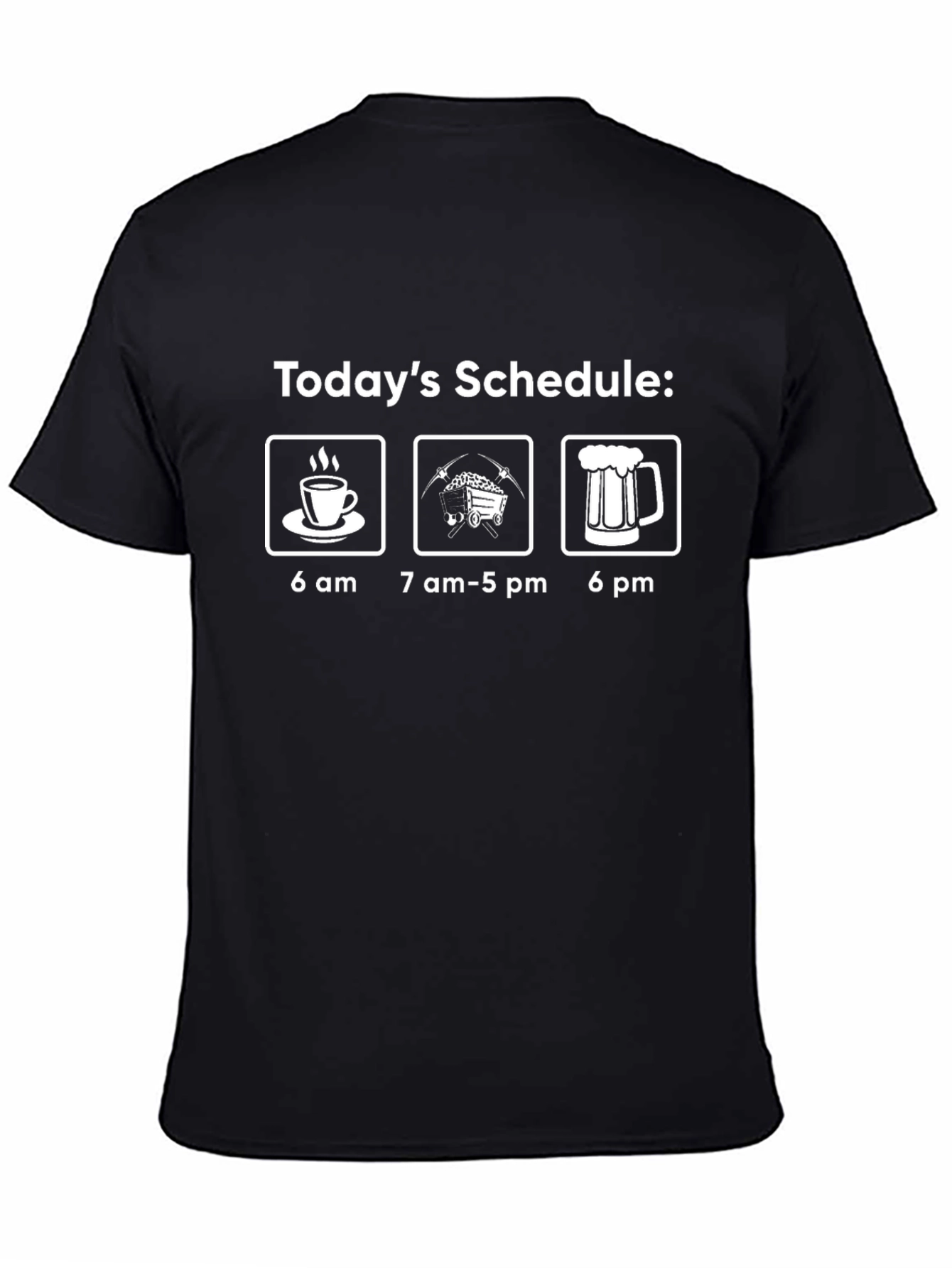 Funny Todays Schedule T-Shirt - Coffee Fishing Beer