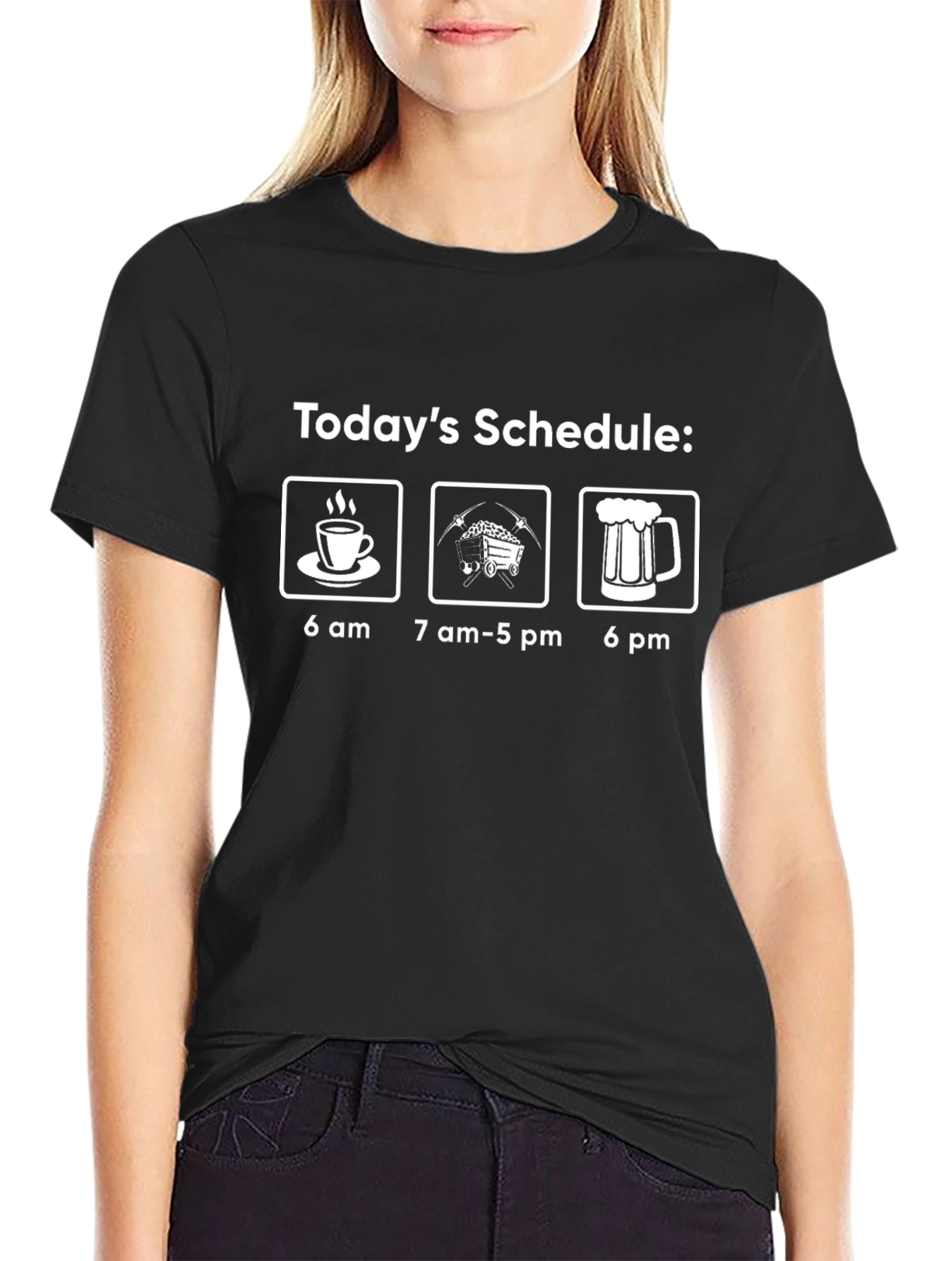 Funny Todays Schedule T-Shirt - Coffee Fishing Beer