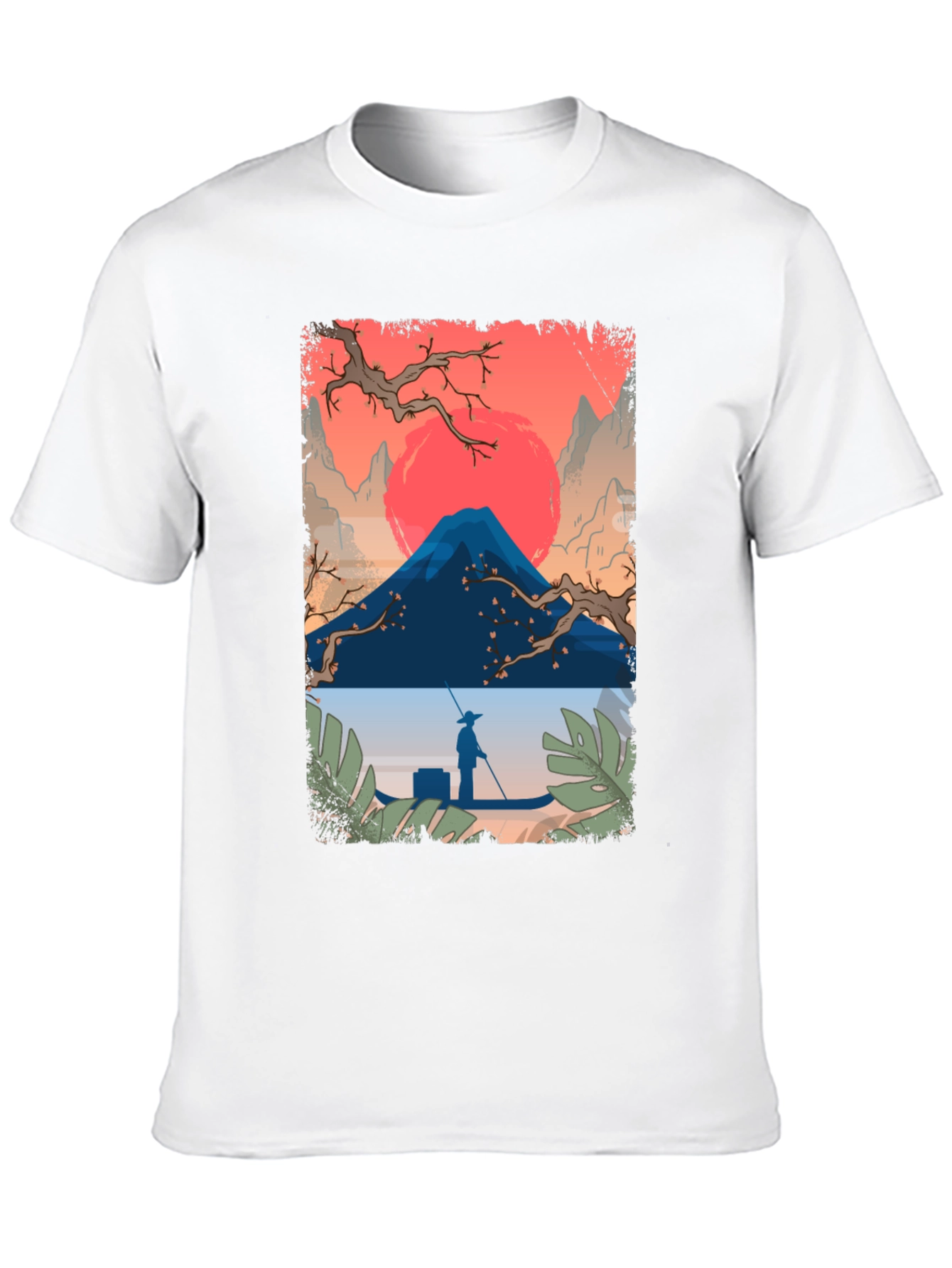 Japanese Landscape Graphic Tee - Black