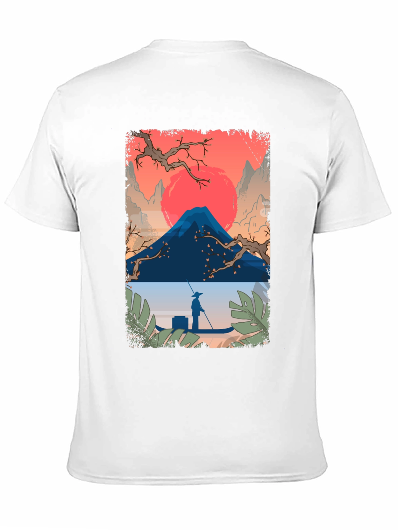 Japanese Landscape Graphic Tee - Black