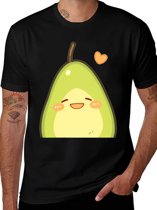 Cute Avocado Graphic T-Shirt - Black