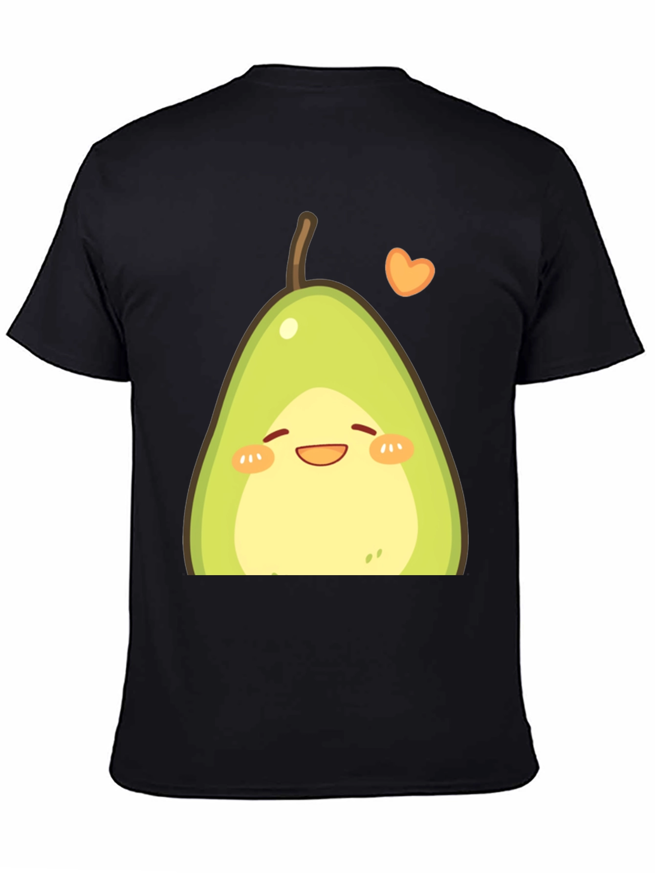 Cute Avocado Graphic T-Shirt - Black