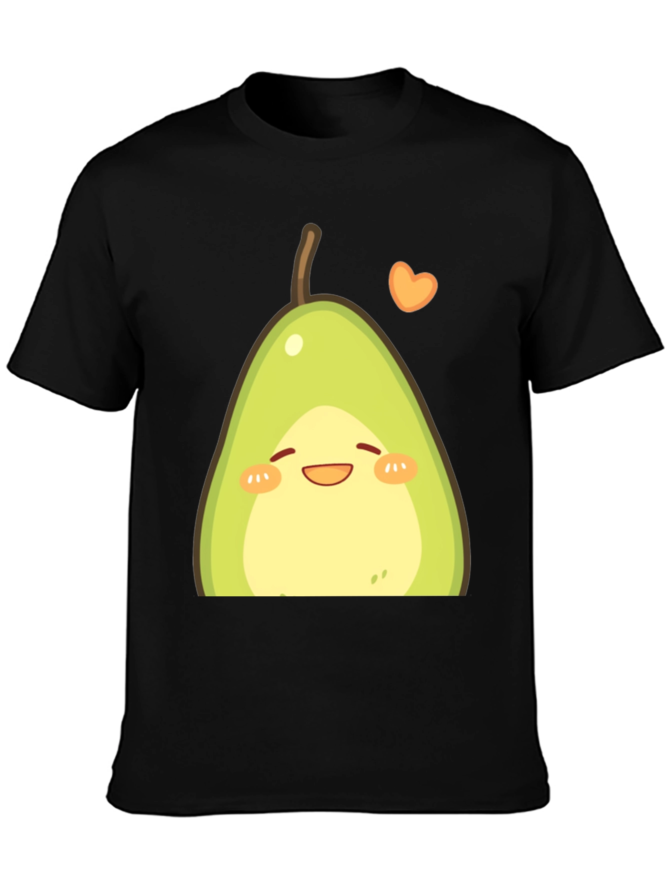 Cute Avocado Graphic T-Shirt - Black