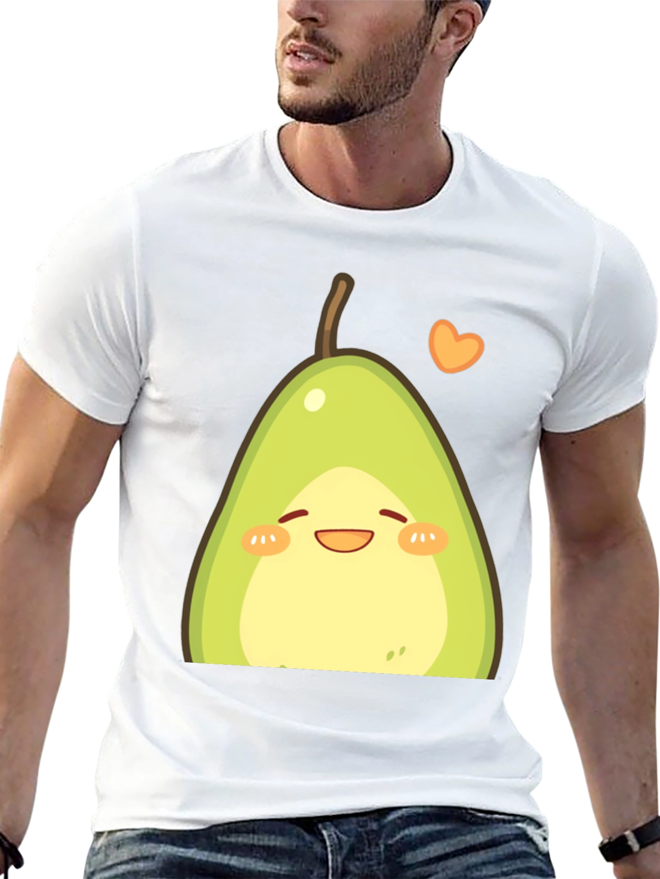 Cute Avocado Graphic T-Shirt - Black