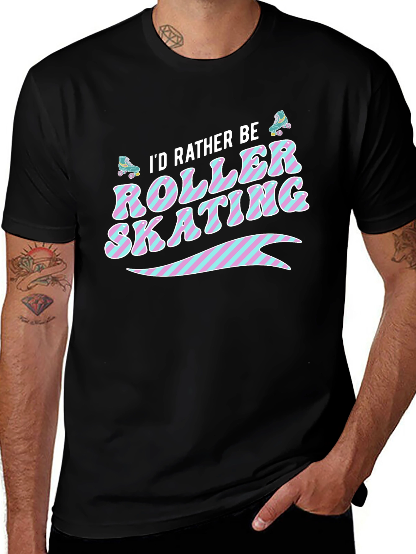 Id Rather Be Roller Skating Graphic T-Shirt