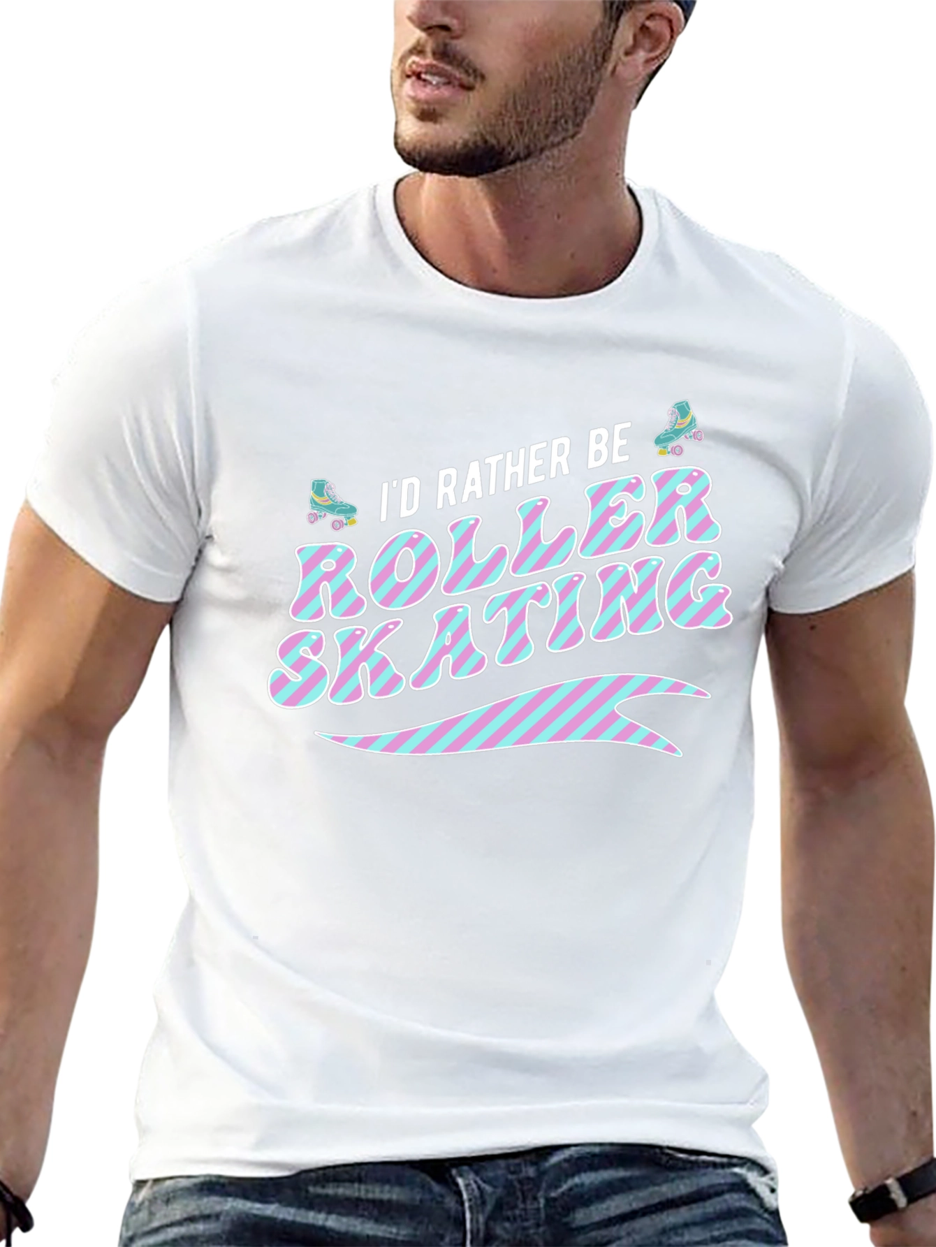 Id Rather Be Roller Skating Graphic T-Shirt
