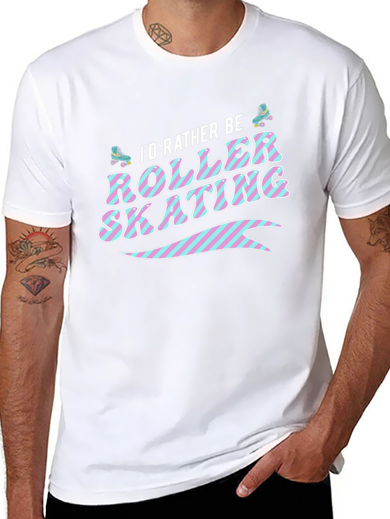 Id Rather Be Roller Skating Graphic T-Shirt
