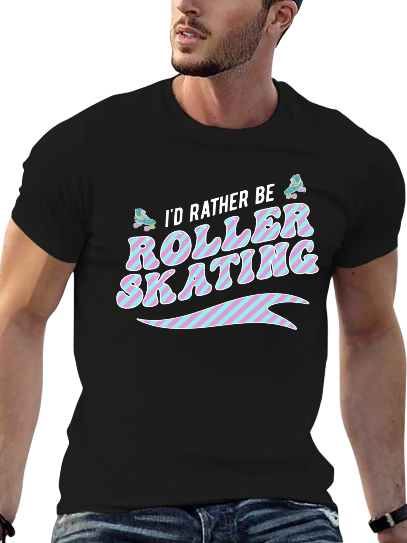 Id Rather Be Roller Skating Graphic T-Shirt