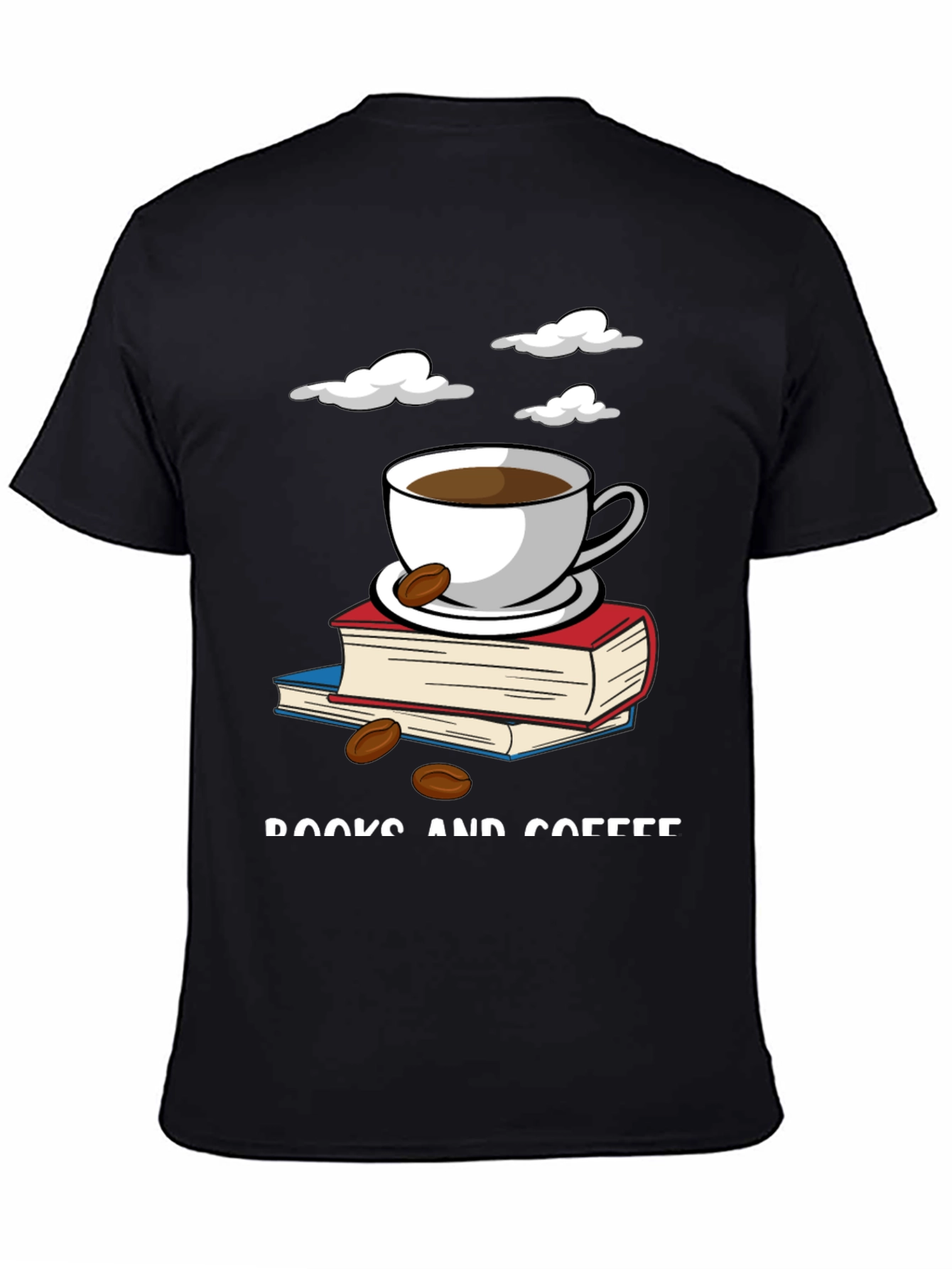 Books and Coffee Graphic Tee - Read & Relax!