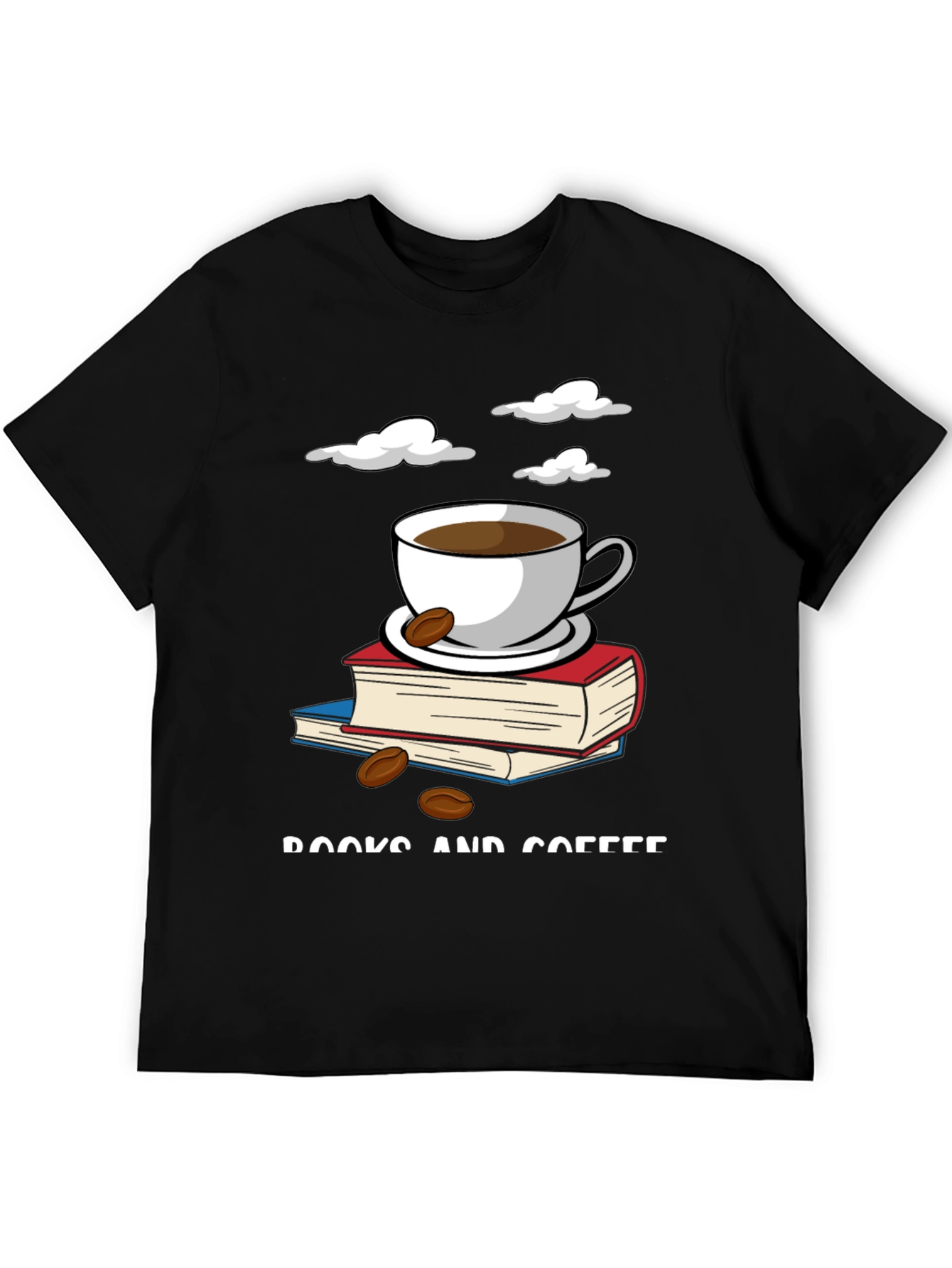 Books and Coffee Graphic Tee - Read & Relax!