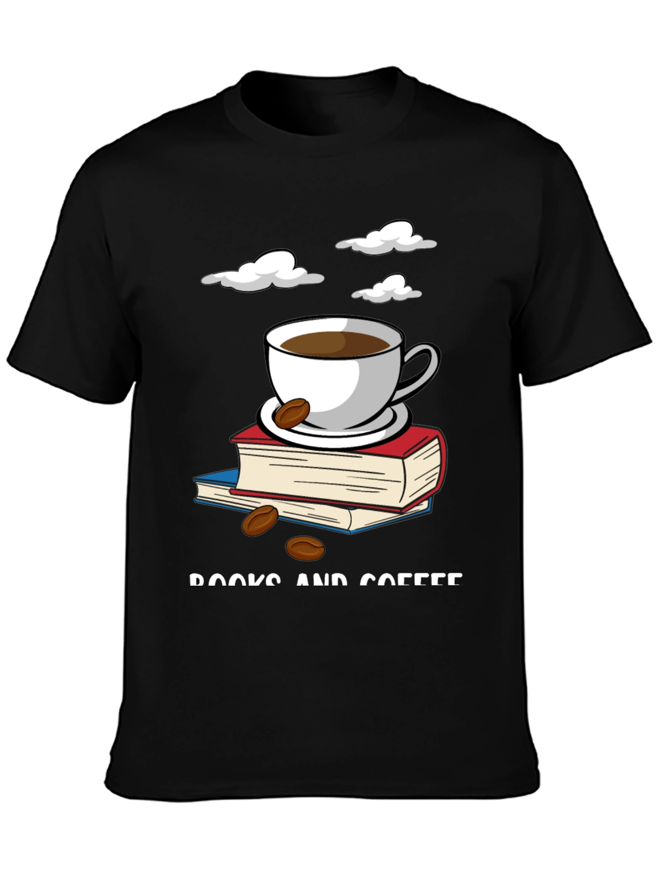 Books and Coffee Graphic Tee - Read & Relax!