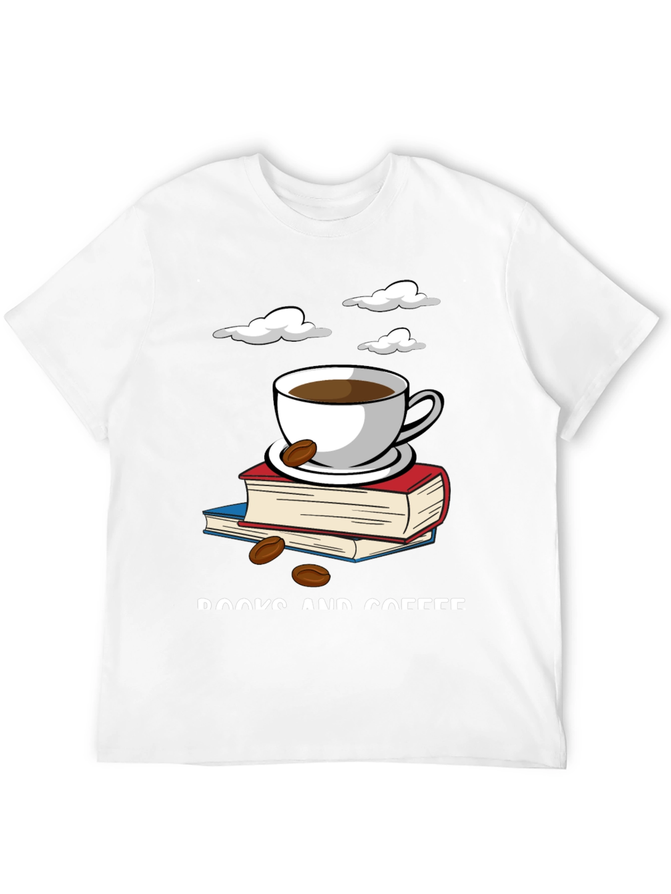 Books and Coffee Graphic Tee - Read & Relax!