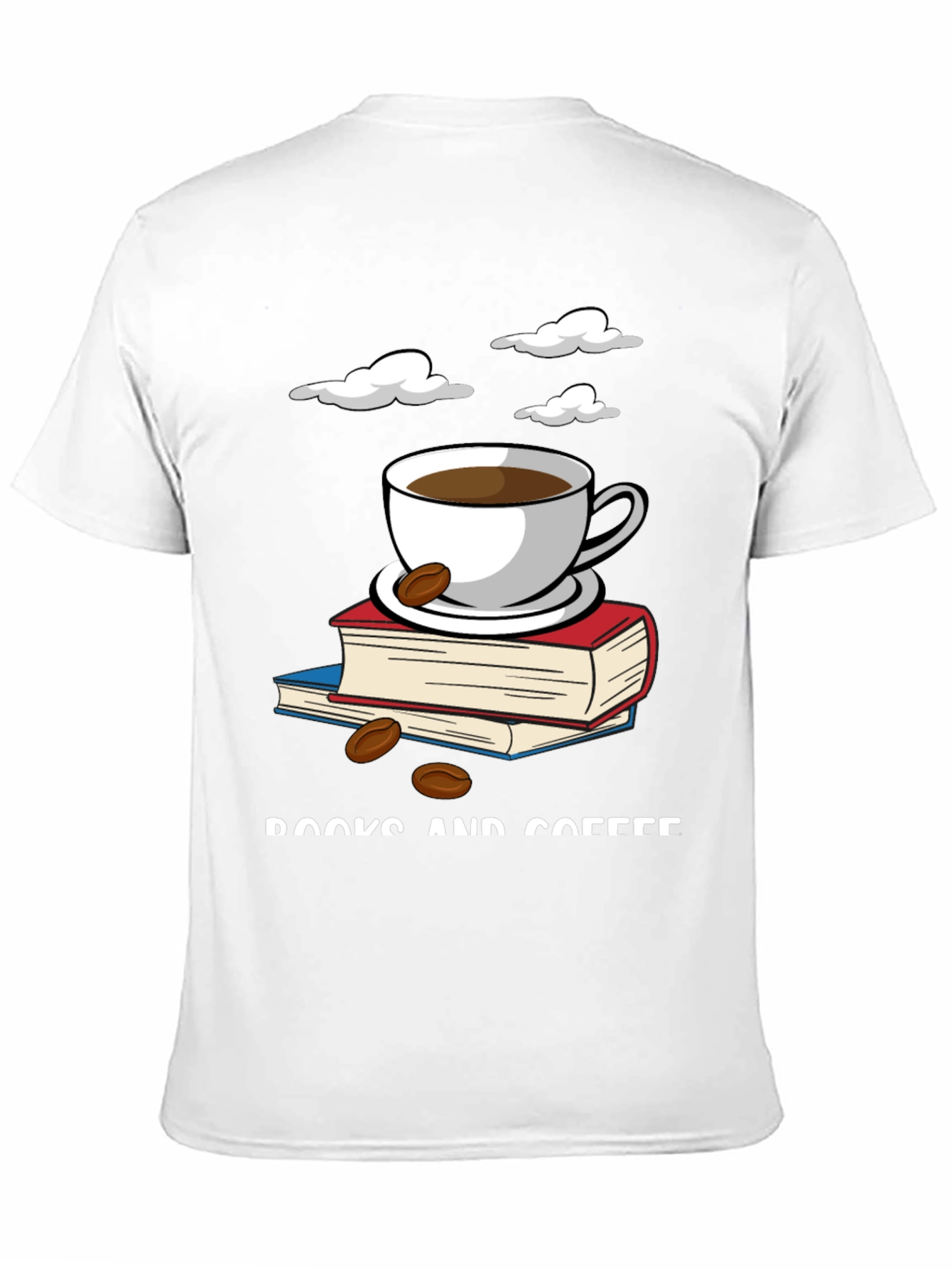 Books and Coffee Graphic Tee - Read & Relax!