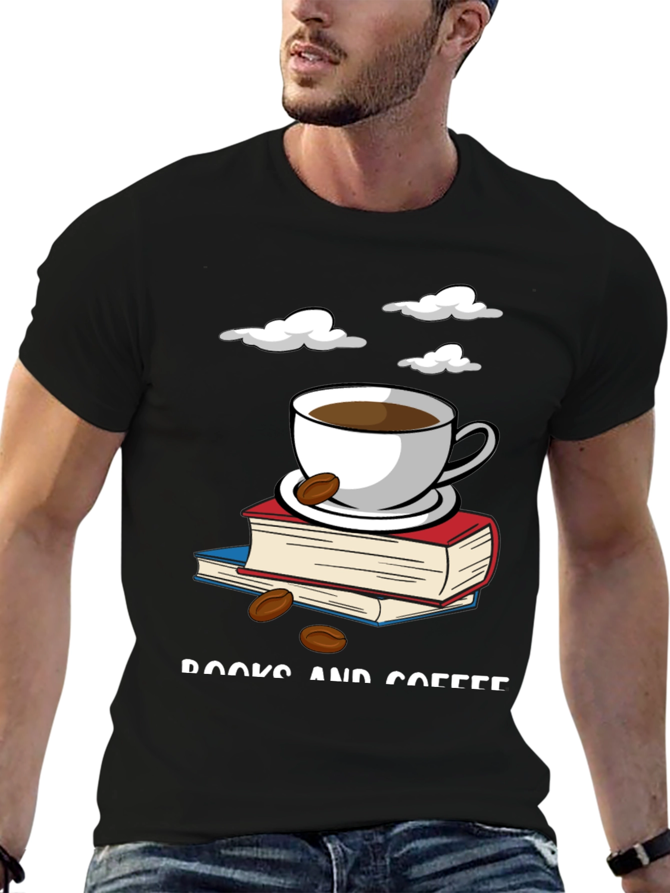 Books and Coffee Graphic Tee - Read & Relax!