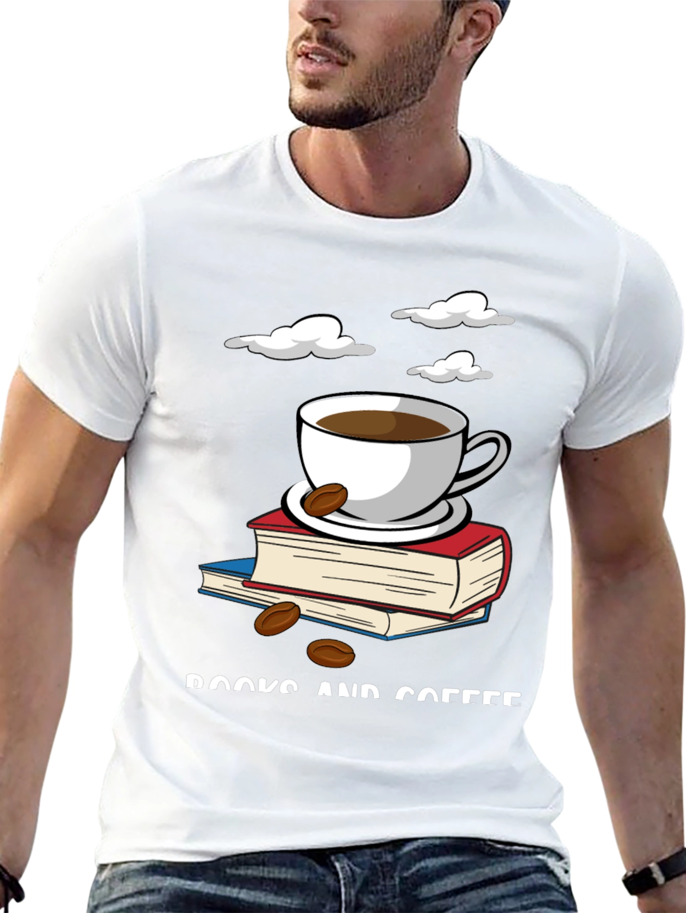 Books and Coffee Graphic Tee - Read & Relax!