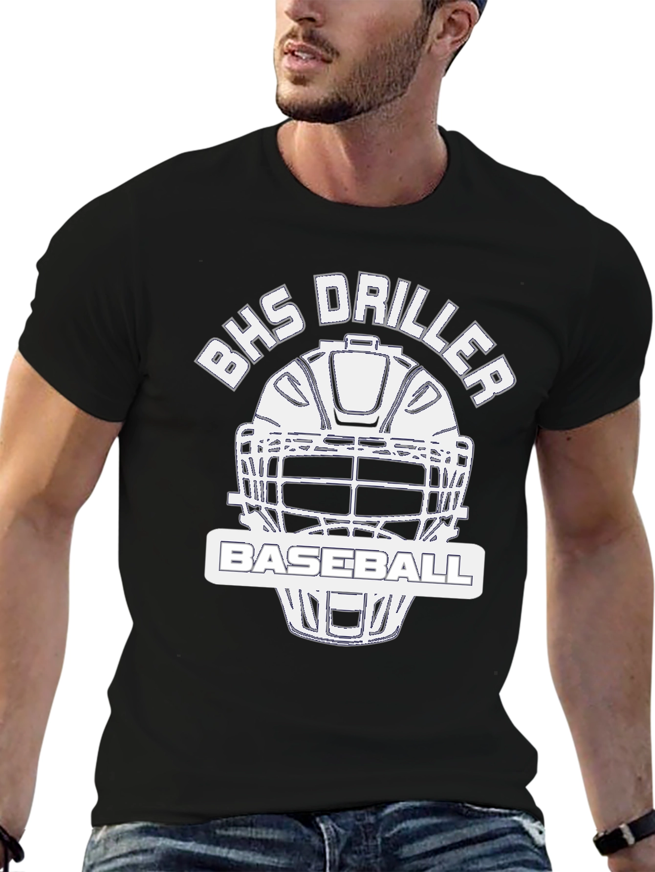 BHS Driller Baseball Black T-Shirt