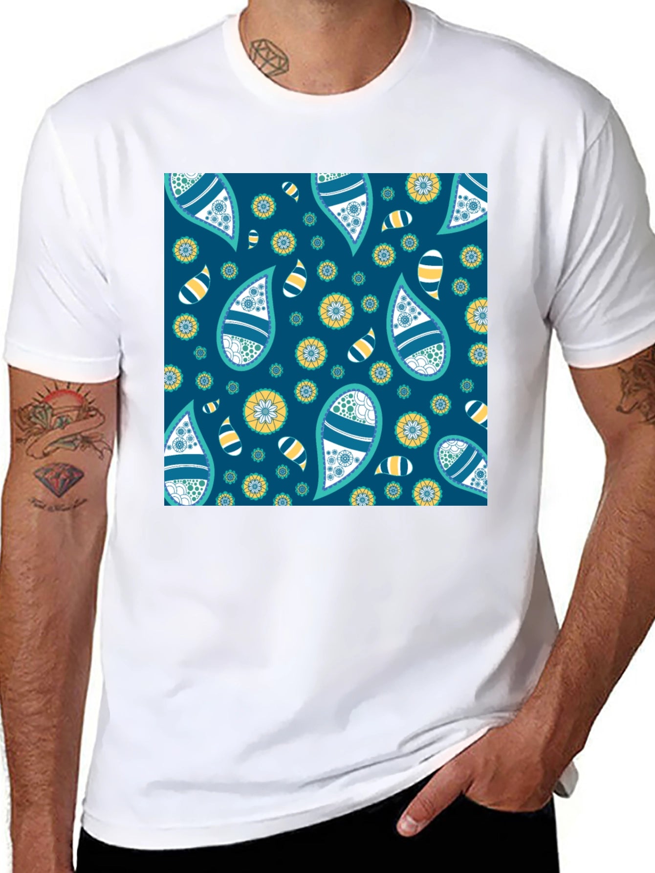 Paisley Pattern T-Shirt: Stylish Casual Wear