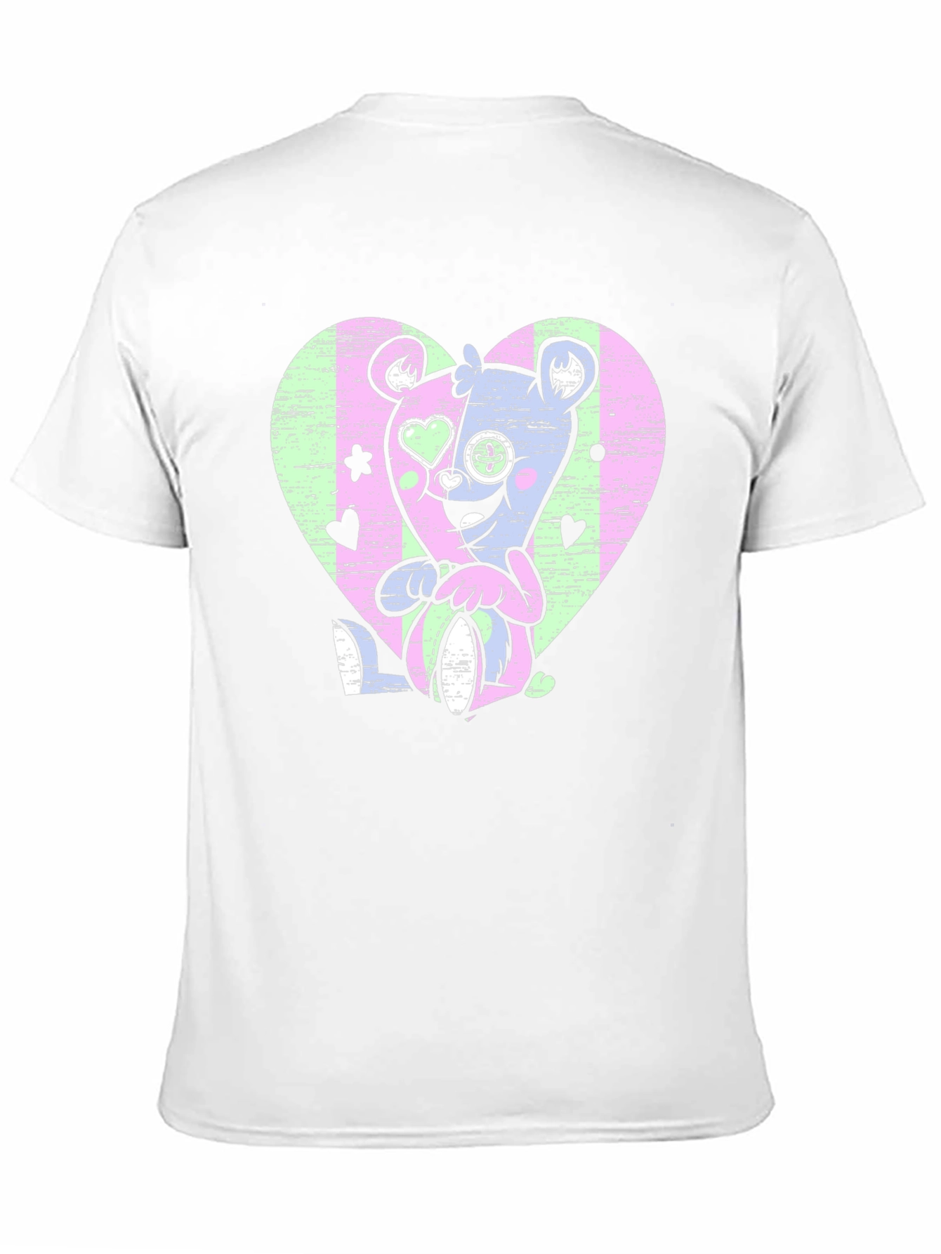 Gothic Teddy Bear Heart T-Shirt