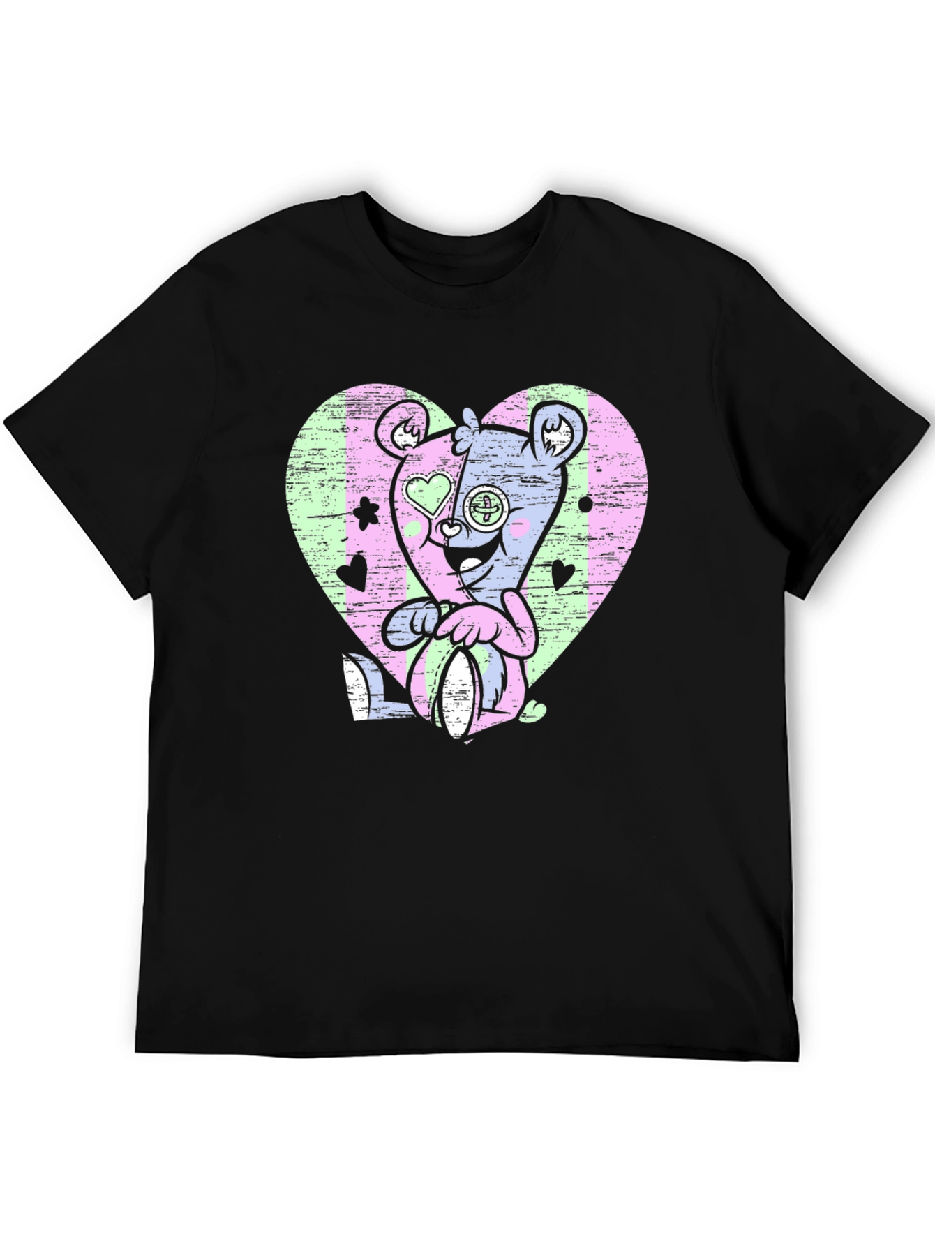Gothic Teddy Bear Heart T-Shirt