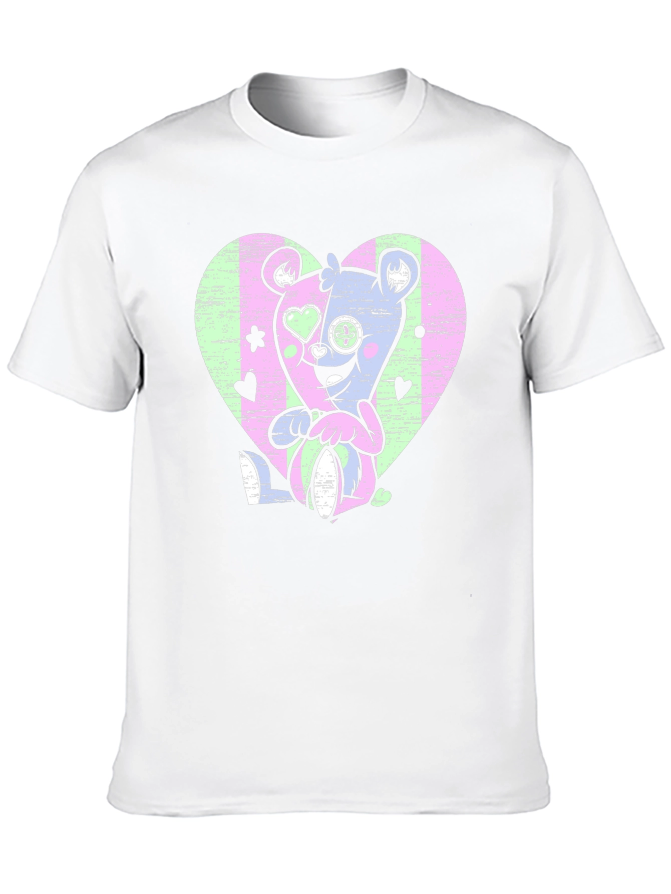 Gothic Teddy Bear Heart T-Shirt