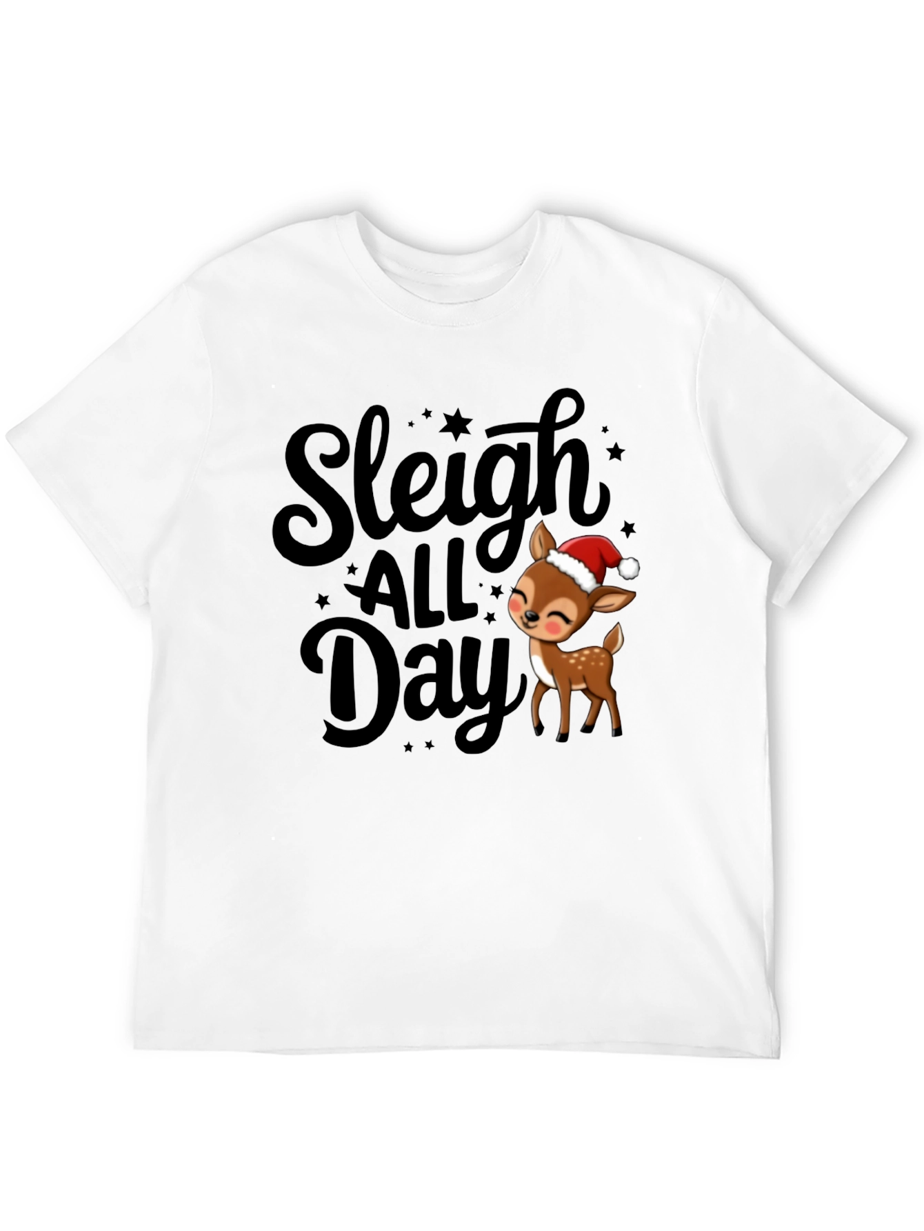 Sleigh All Day Deer Christmas T-Shirt