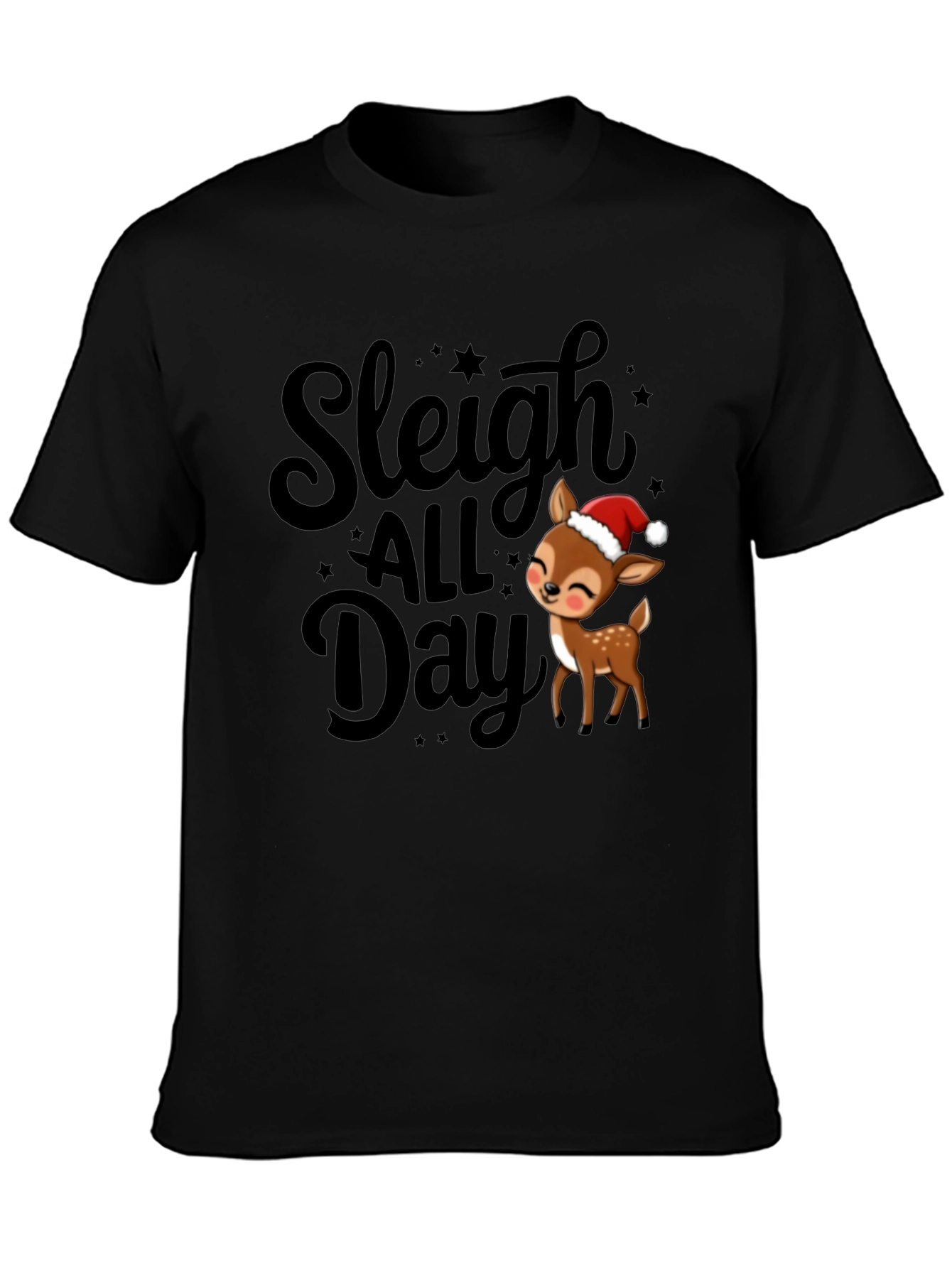 Sleigh All Day Deer Christmas T-Shirt