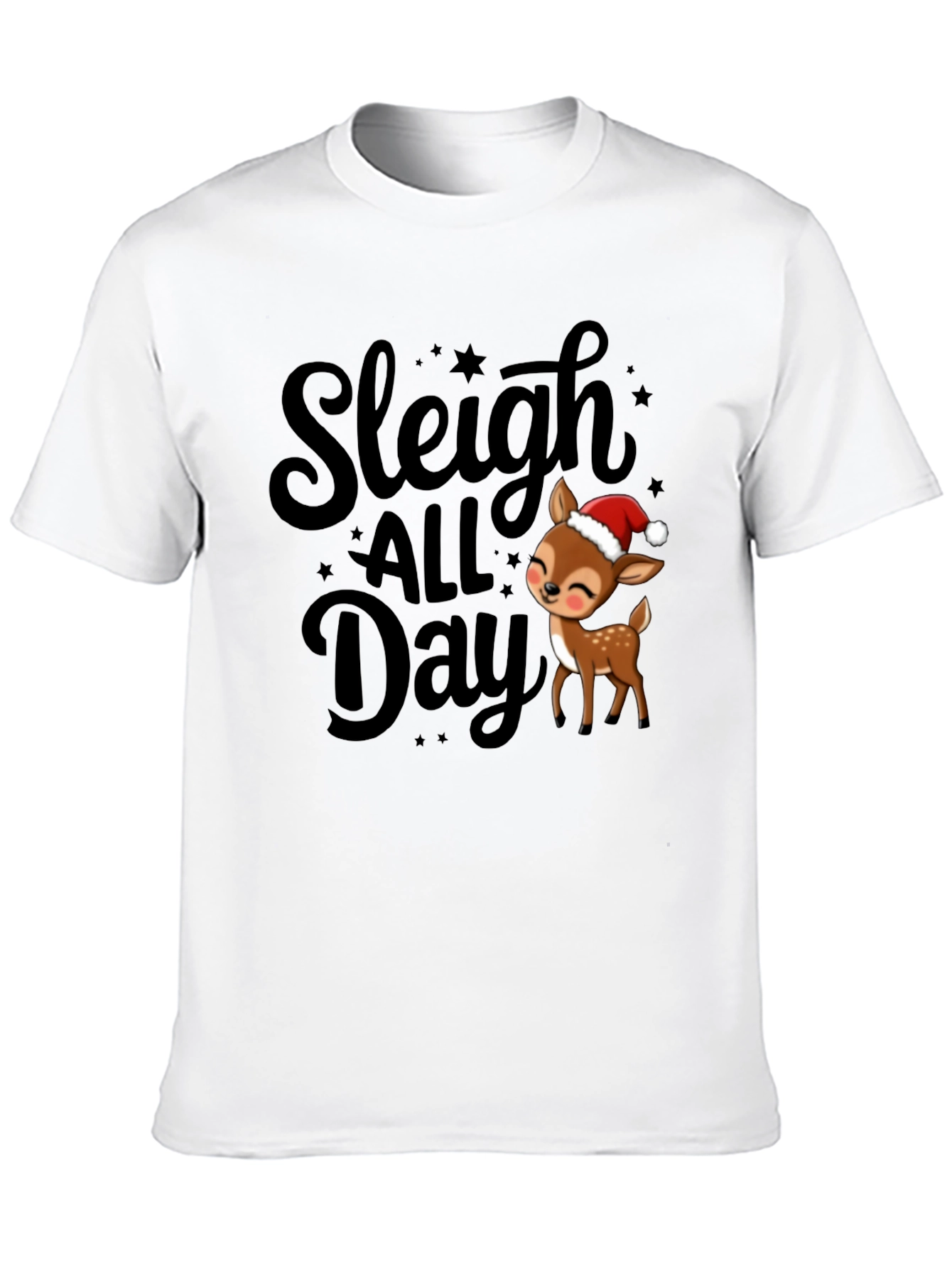 Sleigh All Day Deer Christmas T-Shirt