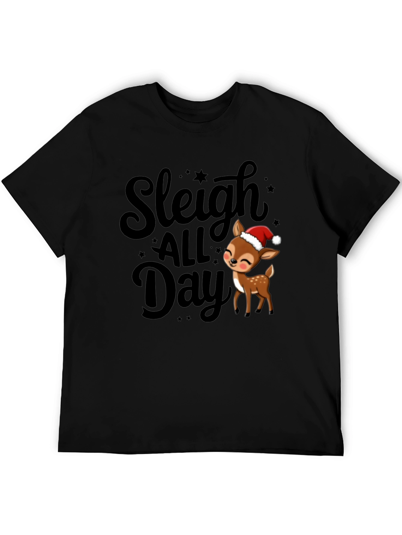 Sleigh All Day Deer Christmas T-Shirt