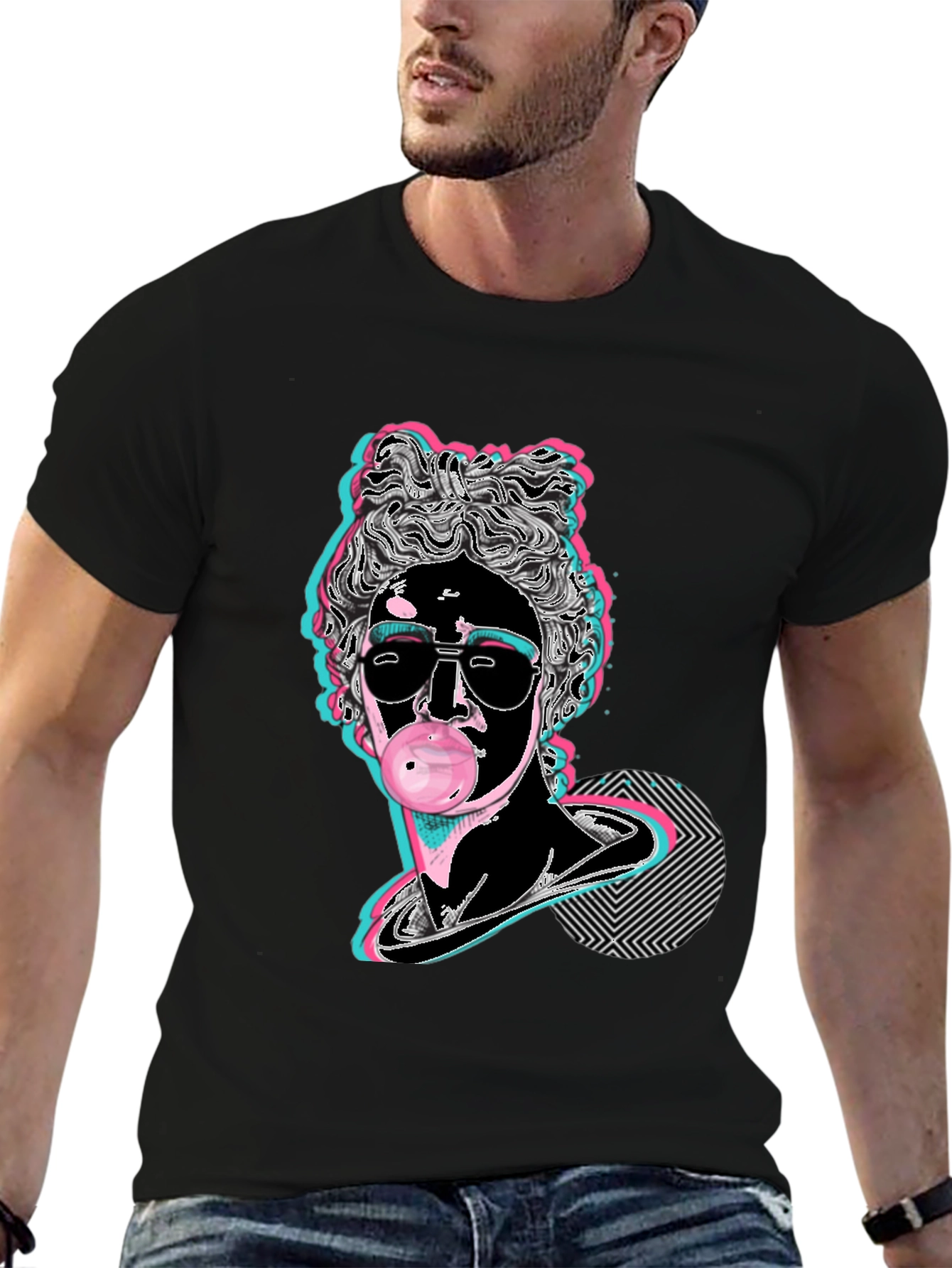 Vaporwave Statue Graphic T-Shirt