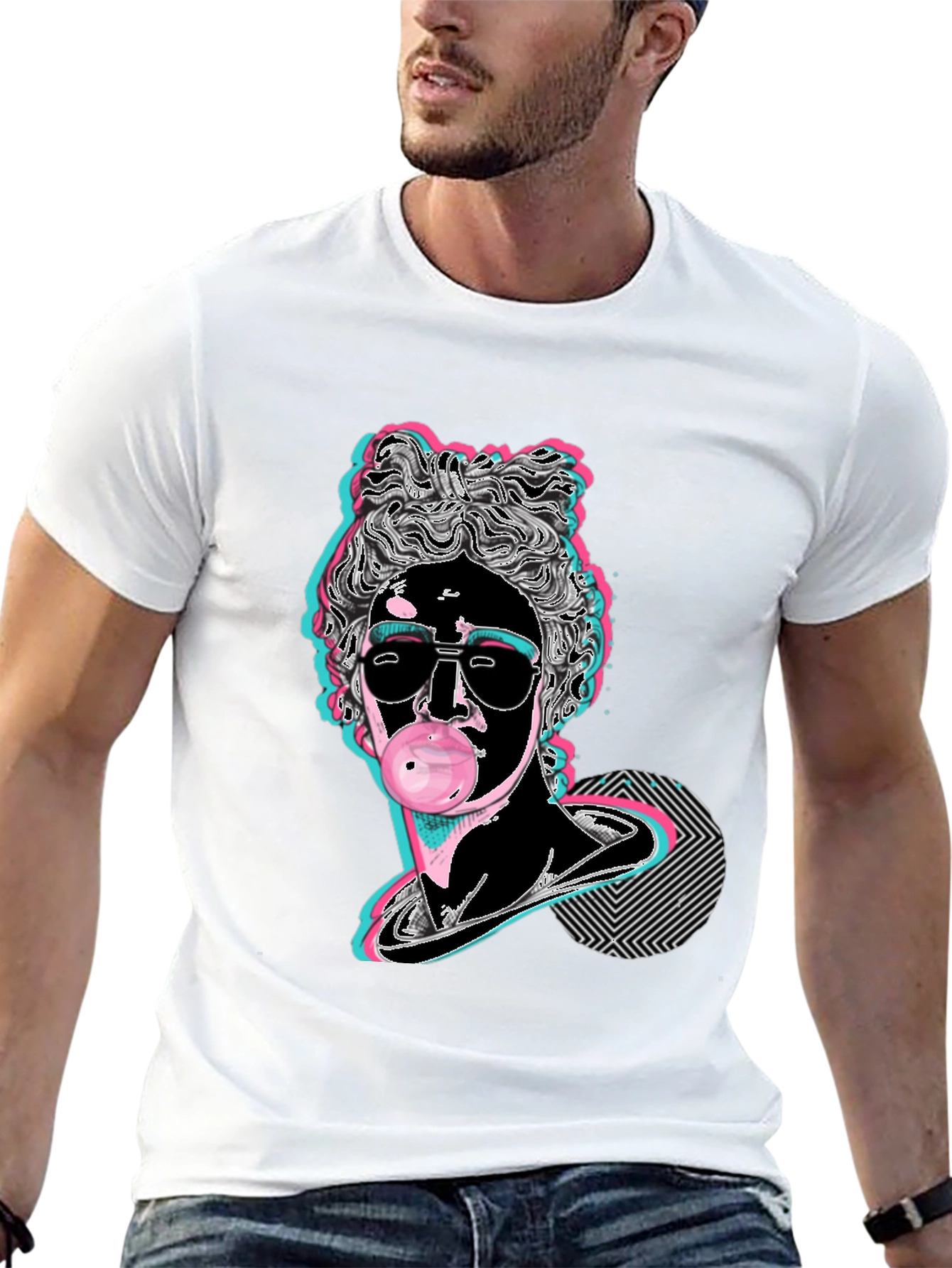 Vaporwave Statue Graphic T-Shirt