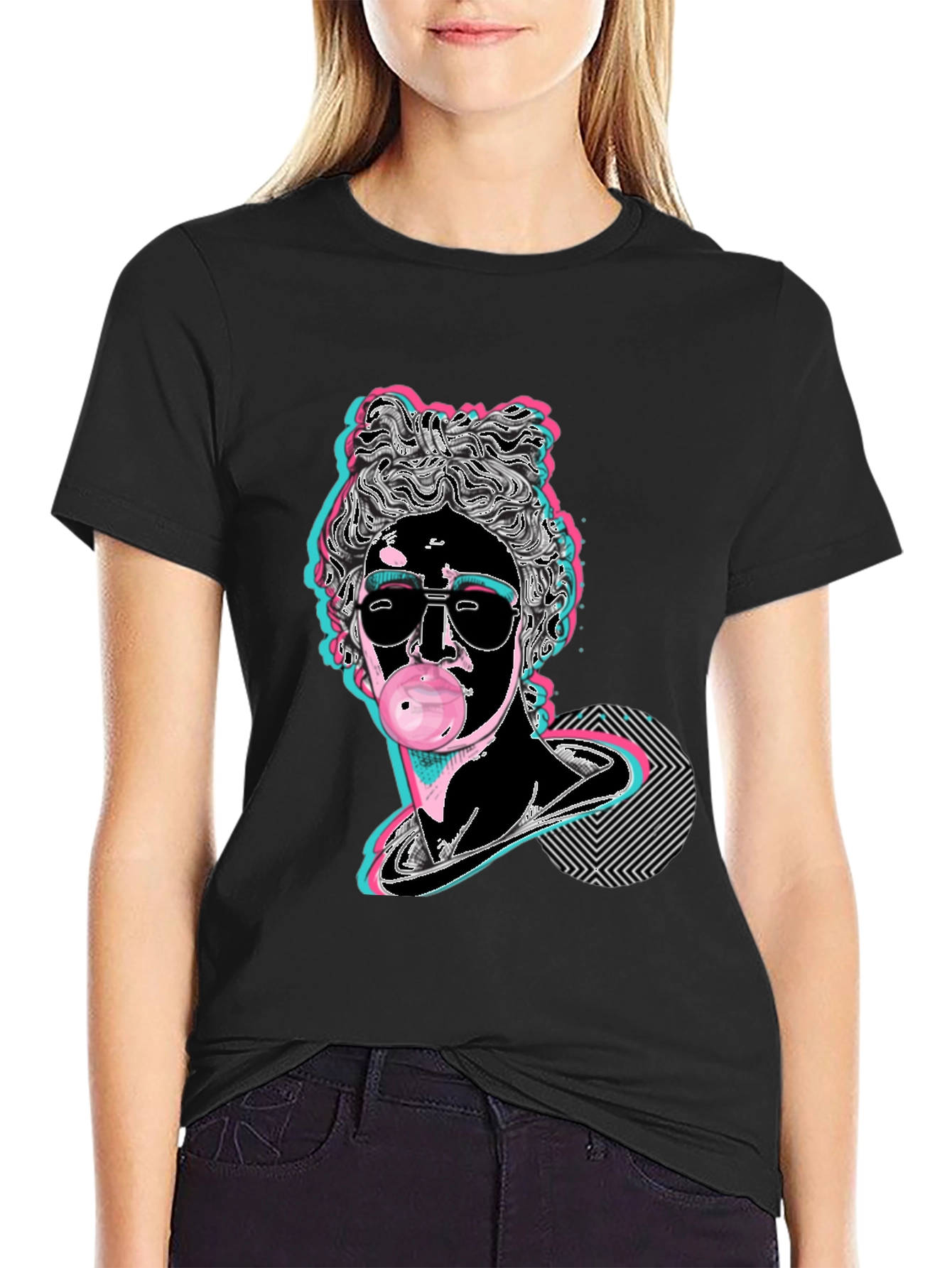Vaporwave Statue Graphic T-Shirt