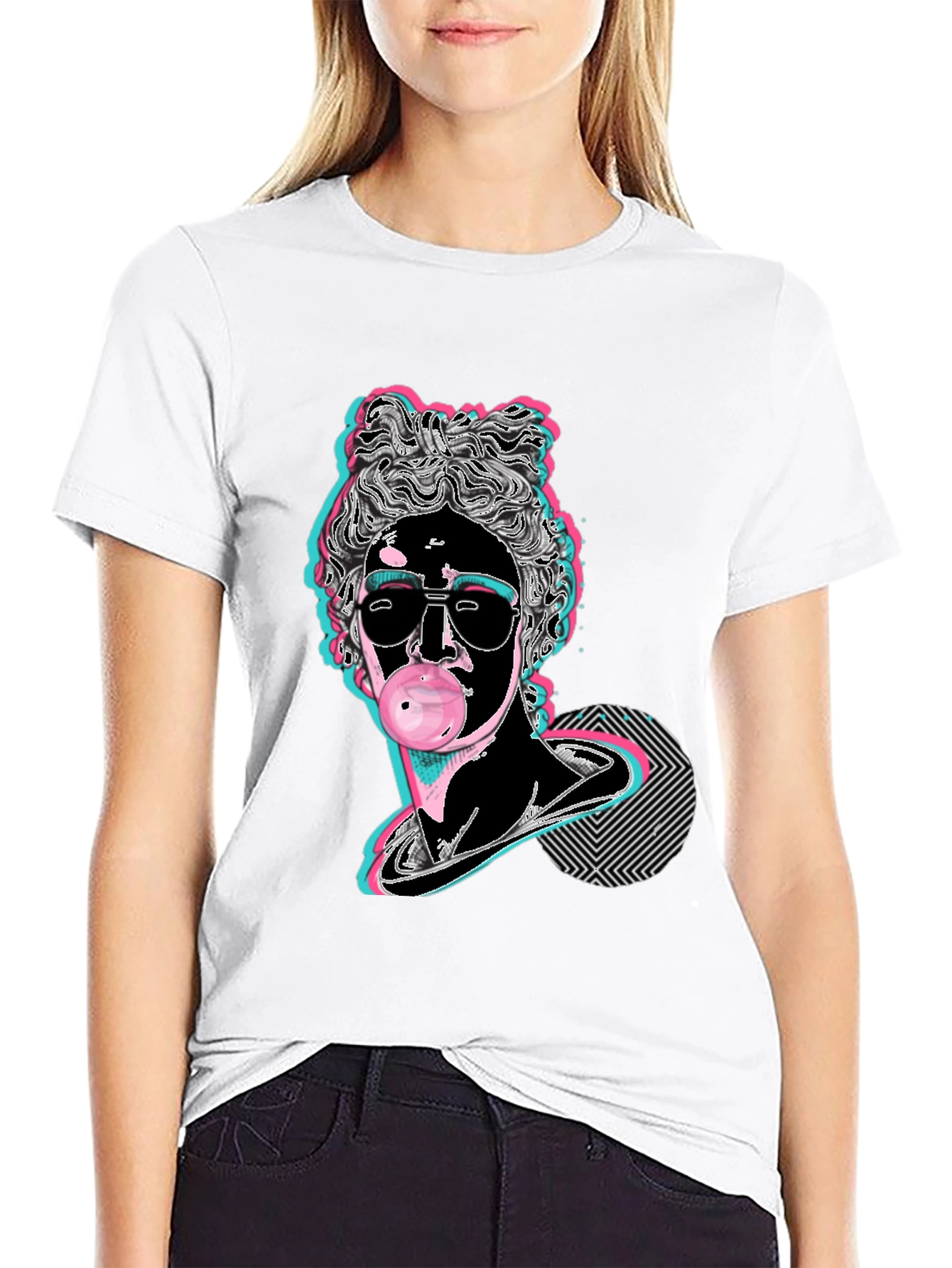 Vaporwave Statue Graphic T-Shirt